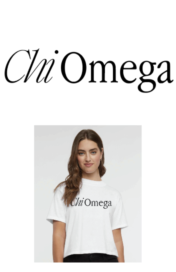 Chi Omega Cropped Tee