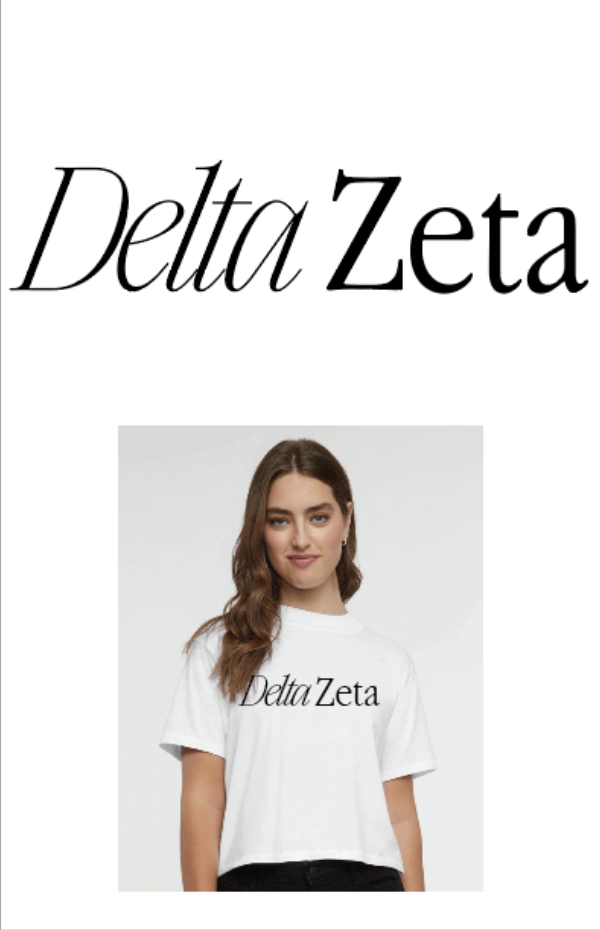 Delta Zeta Cropped Tee