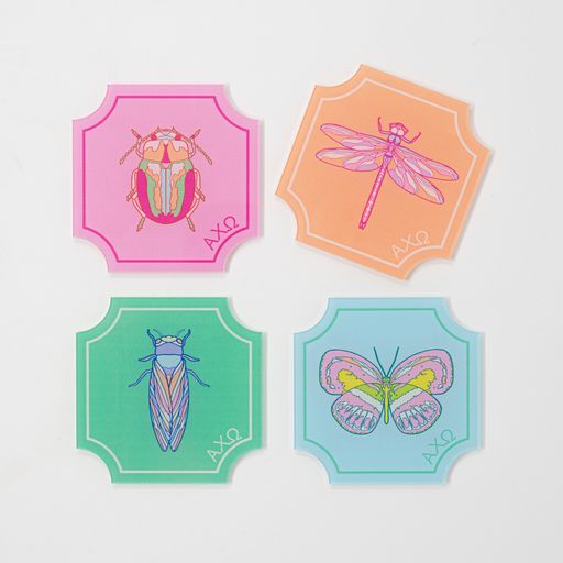 Alpha Chi Flutter Acrylic Coasters