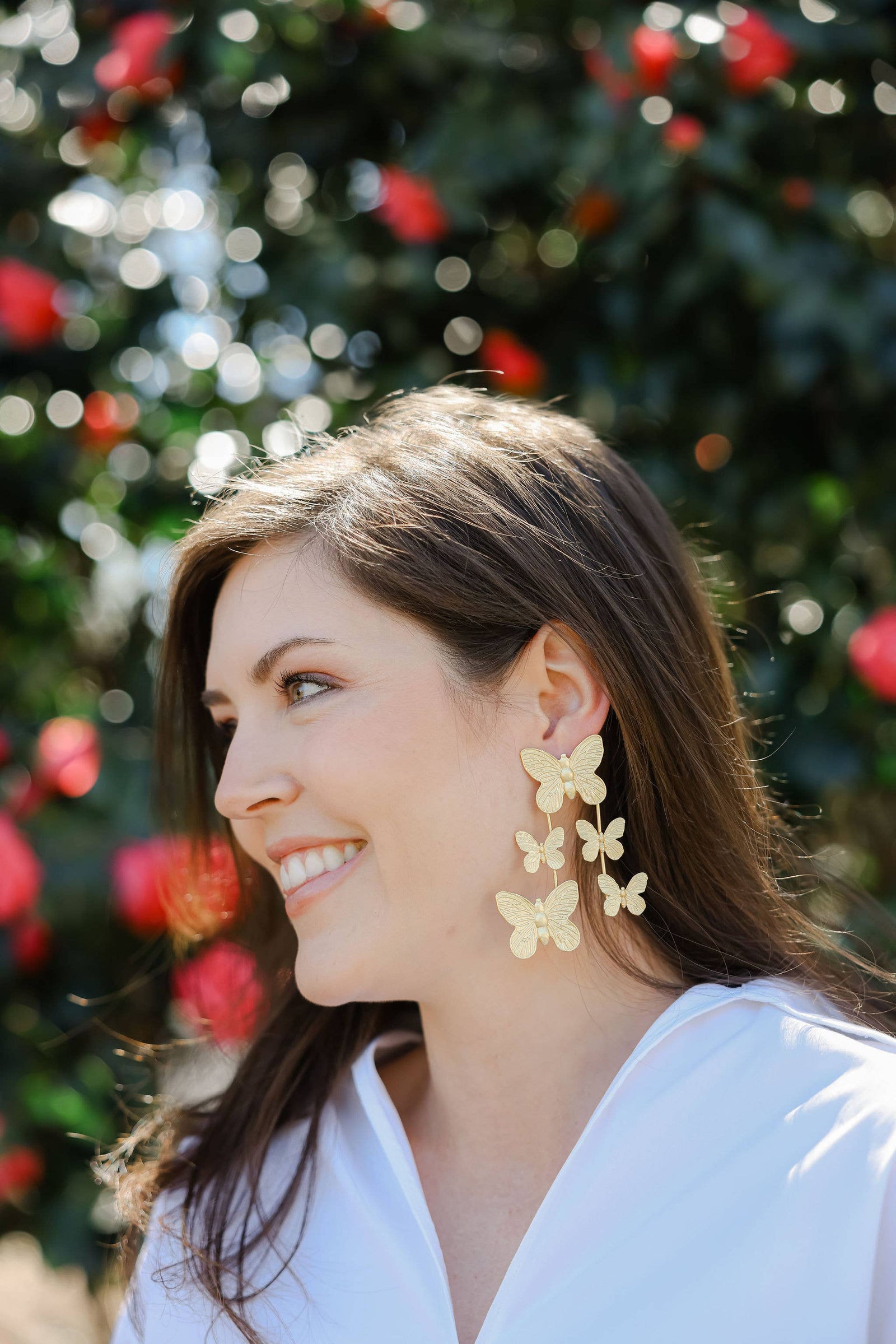 Gold Butterfly Earrings