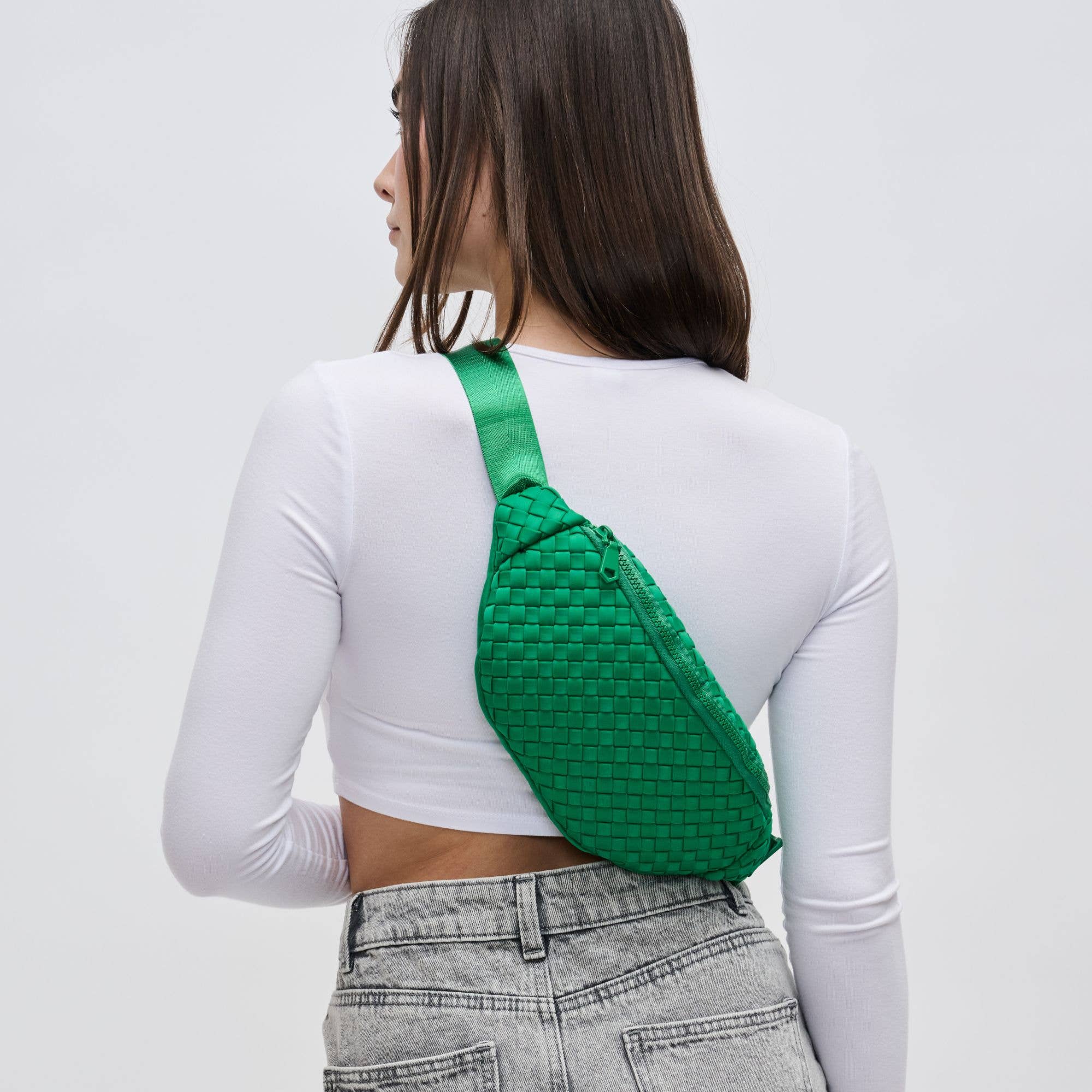 Aim High  Woven Neoprene Belt Bag: Neon Yellow
