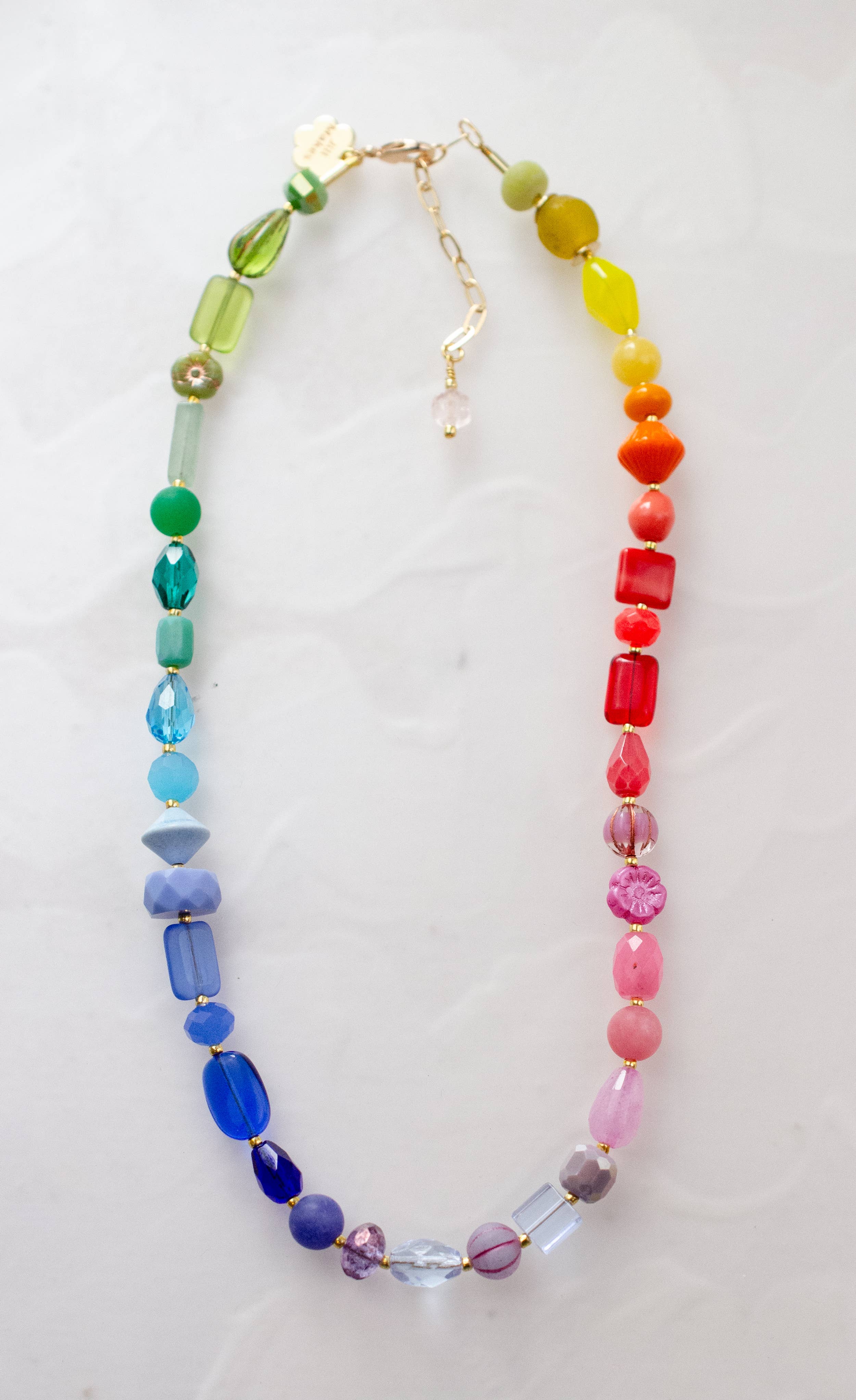Rainbow Beaded Colorful Necklace