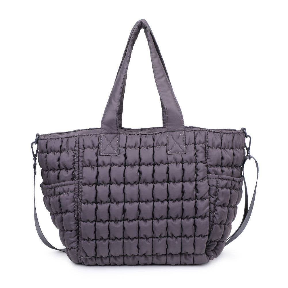 Dreamer - Quilted Nylon Tote: Cream