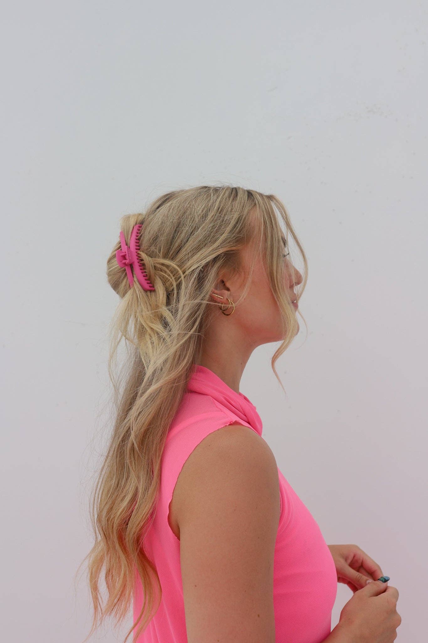 MIDI HOLD EVERYTHING CLAW ( 13 COLORS ): LIGHT PINK