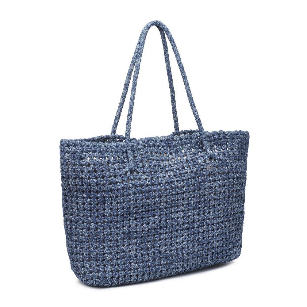 Reflection - Hand Woven Knot Tote: Ivory