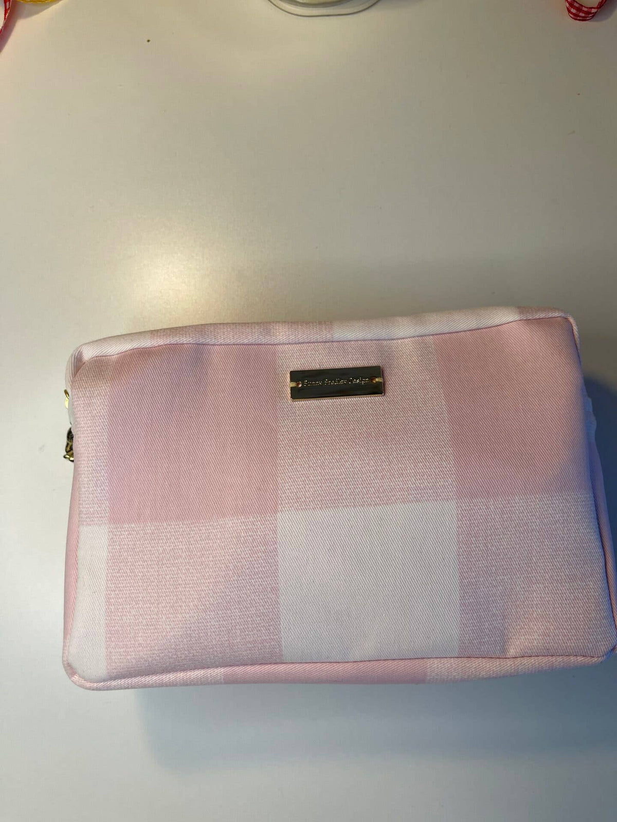 Marigold Large Cosmetic Bag - Pretty in Pink Gingham