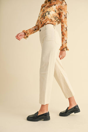 HIGH WAIST CROPPED WIDE LEG PANTS
