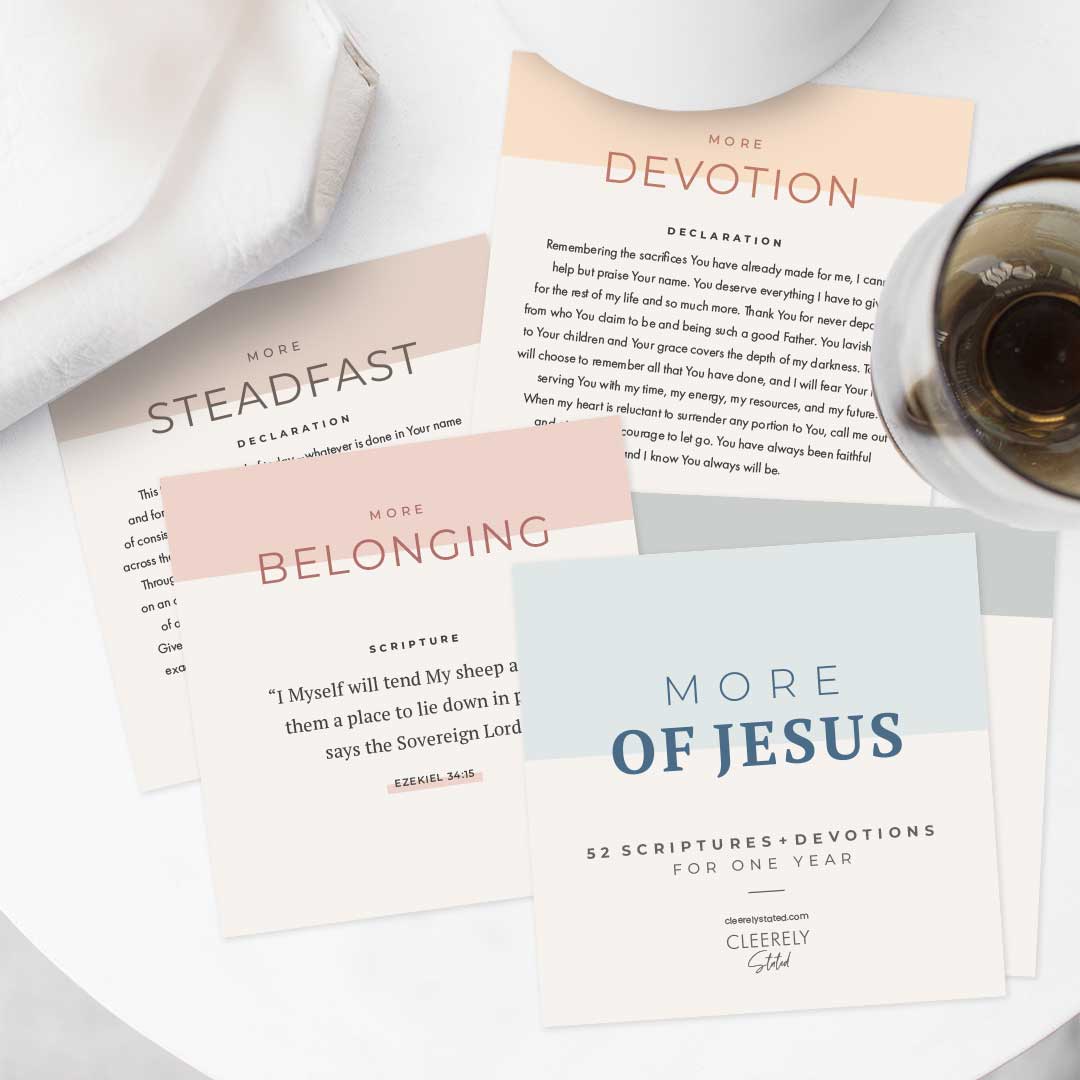 More of Jesus Scripture Devotional Set w/Stand:
