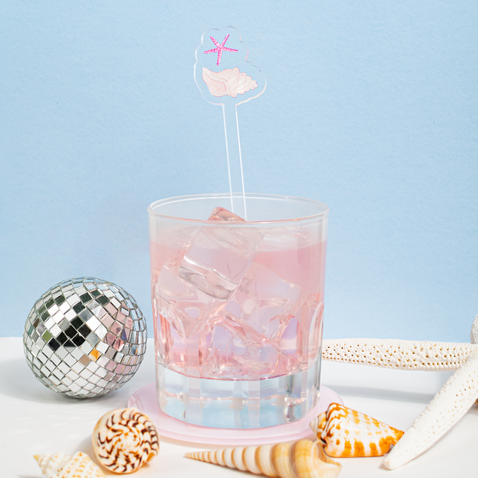 WS - Sea Shell Acrylic Stir Stick