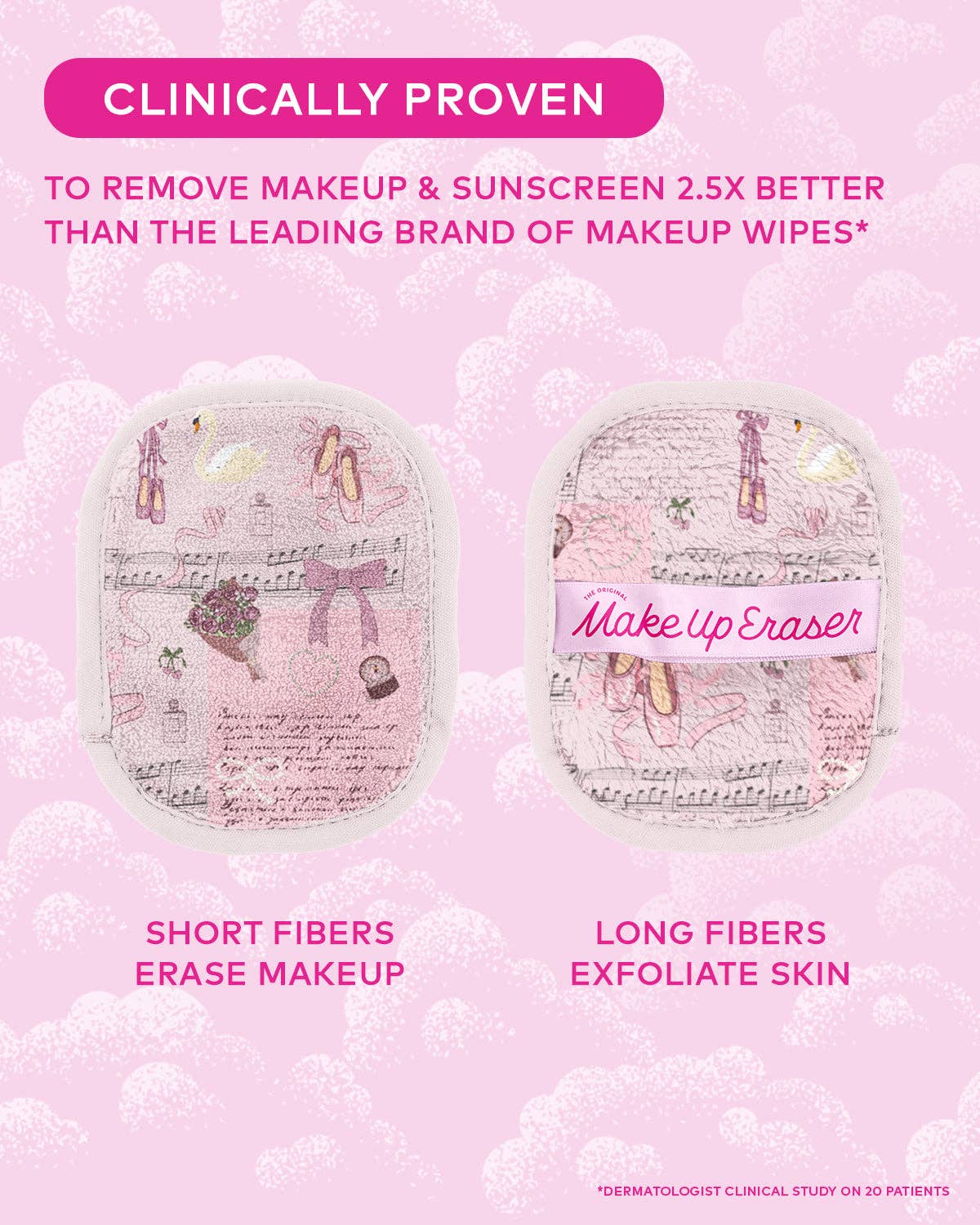 Ballet Core MakeUp Eraser 7-Day Set | Bonus Pointe Shoe Case