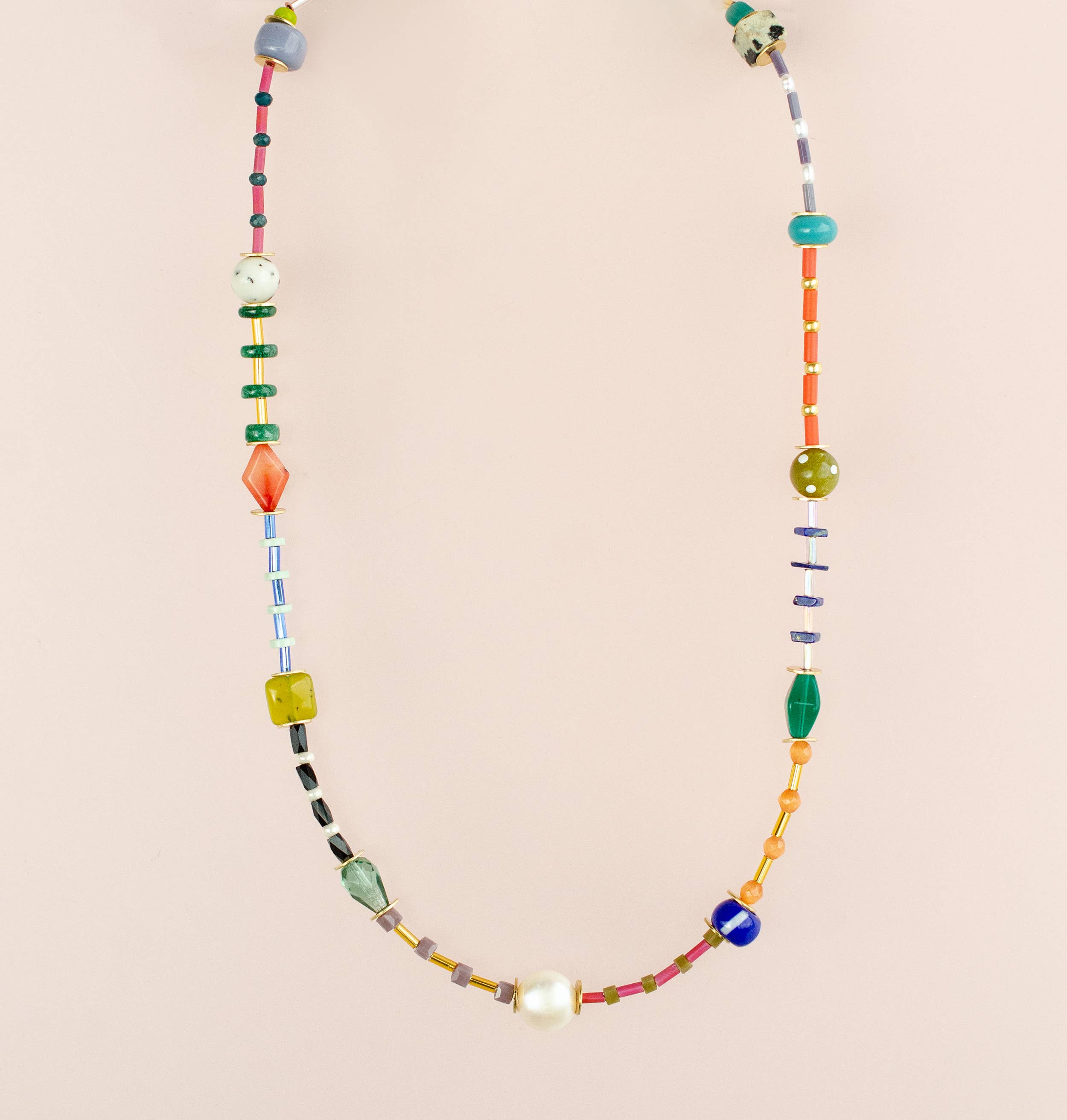 Colorful Beaded Seed bead Friendship Necklace