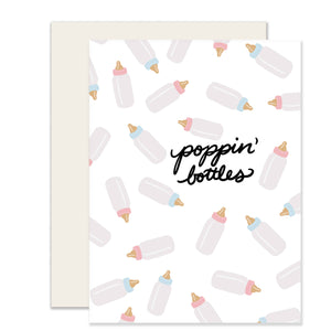 Baby Bottles | Baby Shower Card | New Baby Card