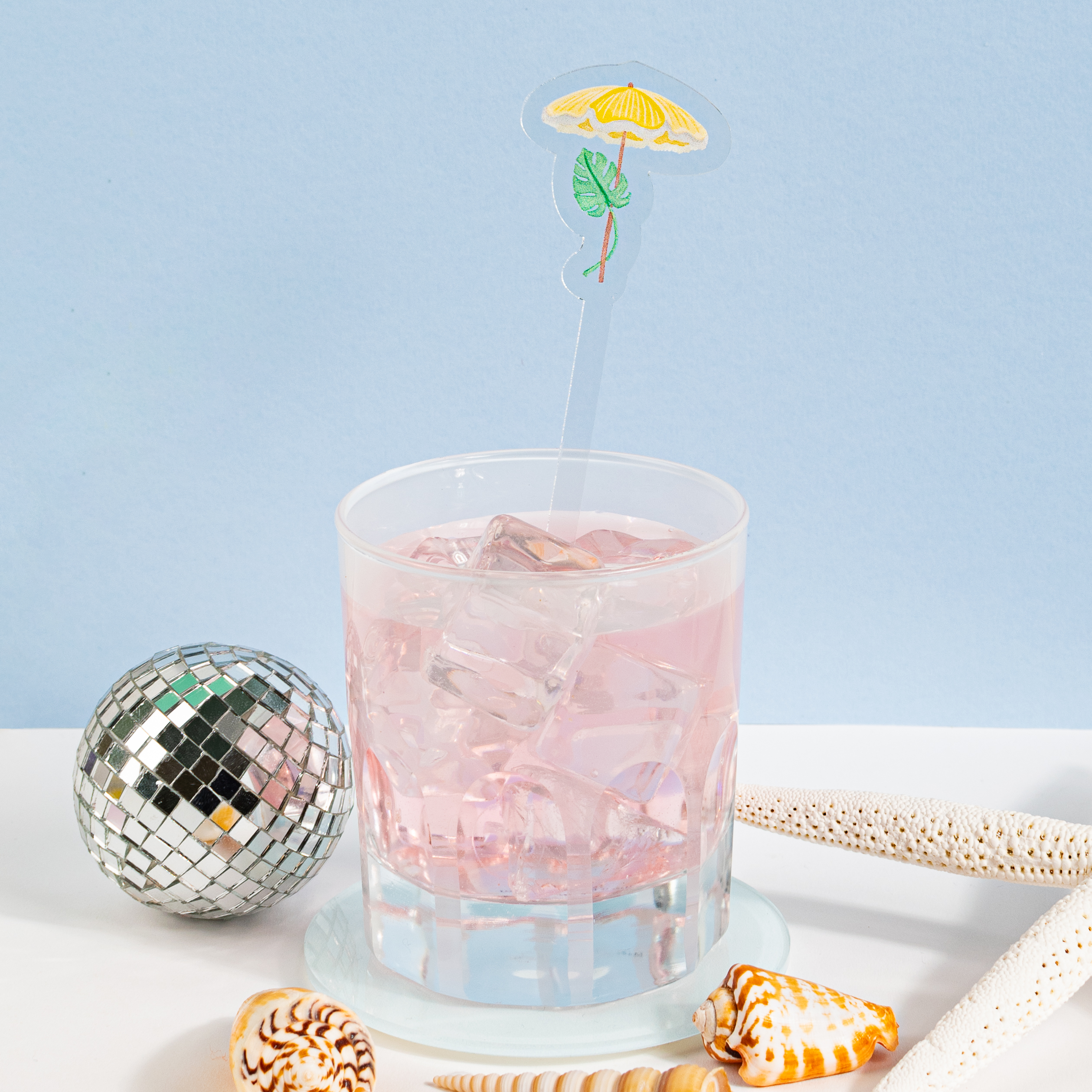 WS - Beach Umbrella Acrylic Stir Stick