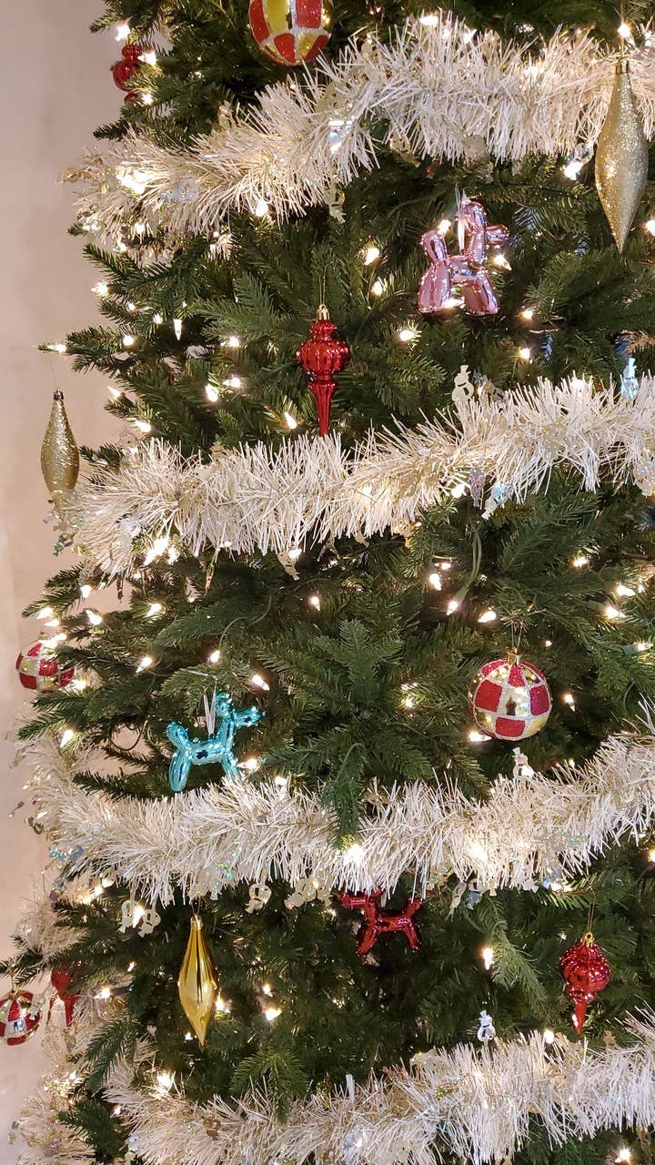 Holiday Ceramic Dog Ornaments  - 3.25" tall