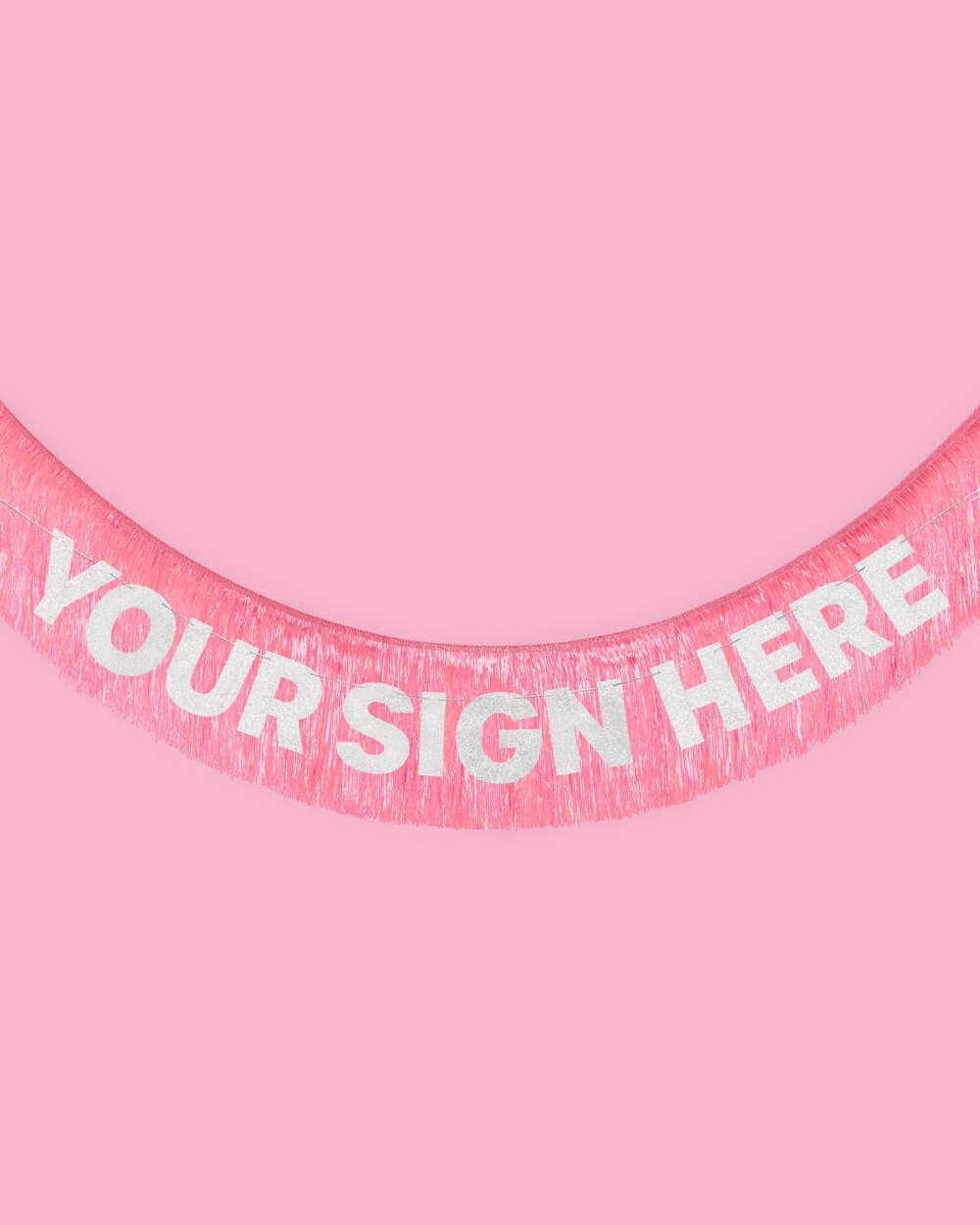 Pink Fringe Party Banner, Decor, Bday Supplies, Bachelorette
