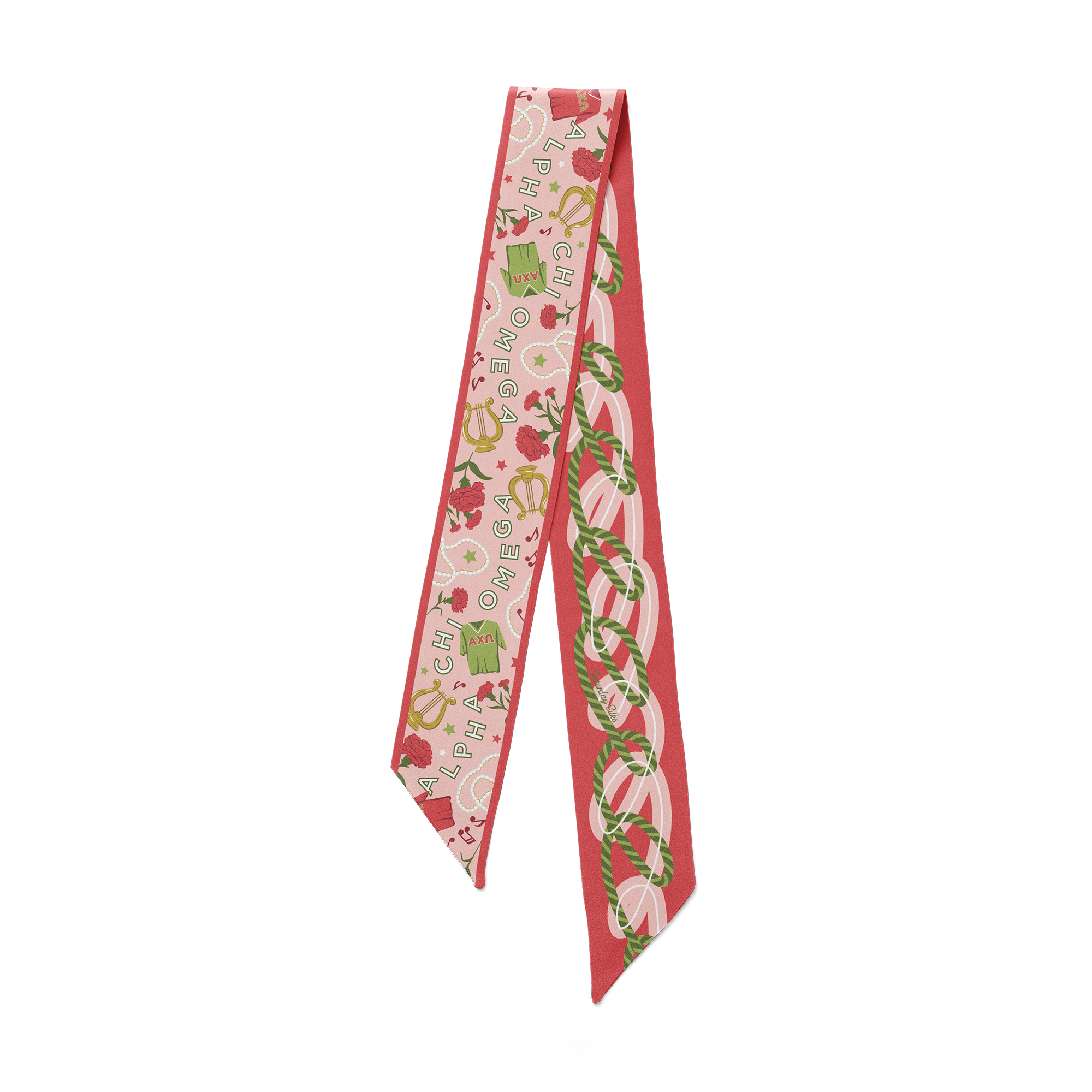 Alpha Chi Omega Skinny Scarf