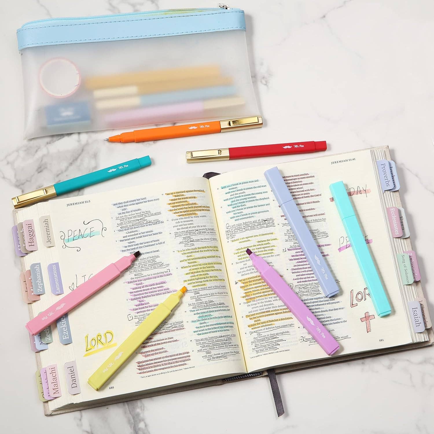 Mr. Pen Aesthetic Highlighters & Pens - 12 Pack