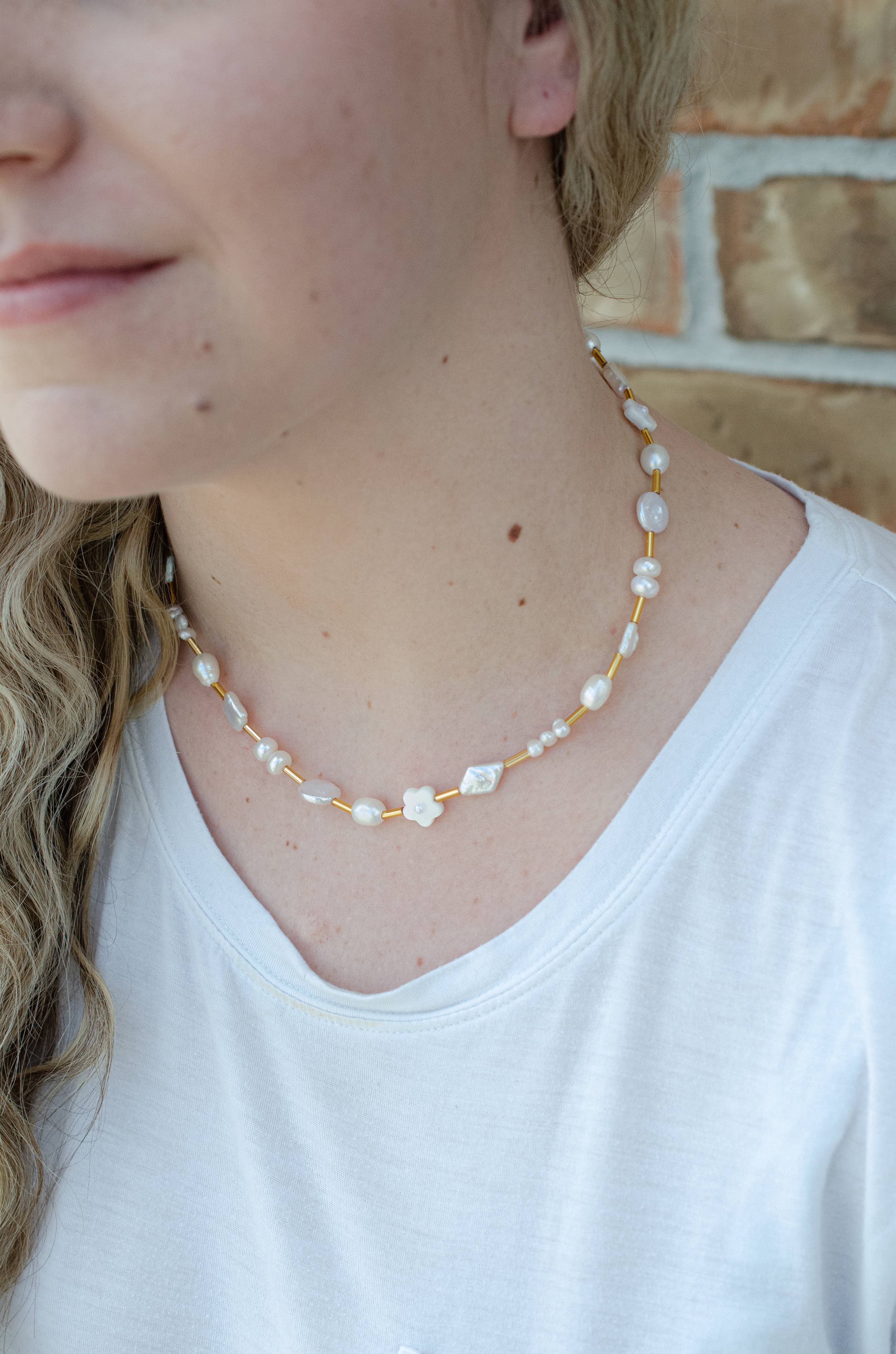 Pearl Beaded Necklace
