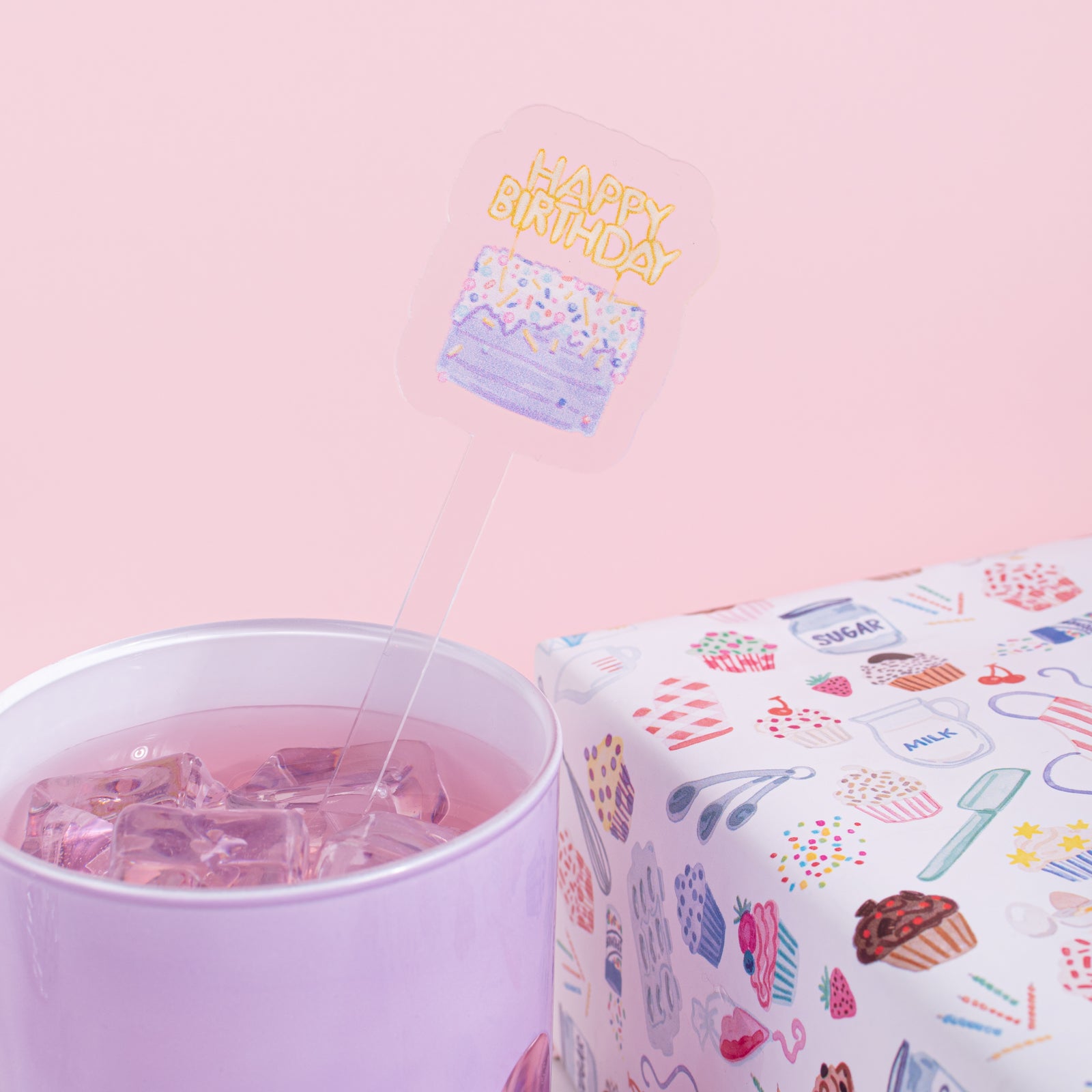 WS - Birthday Cake Acrylic Stir Stick