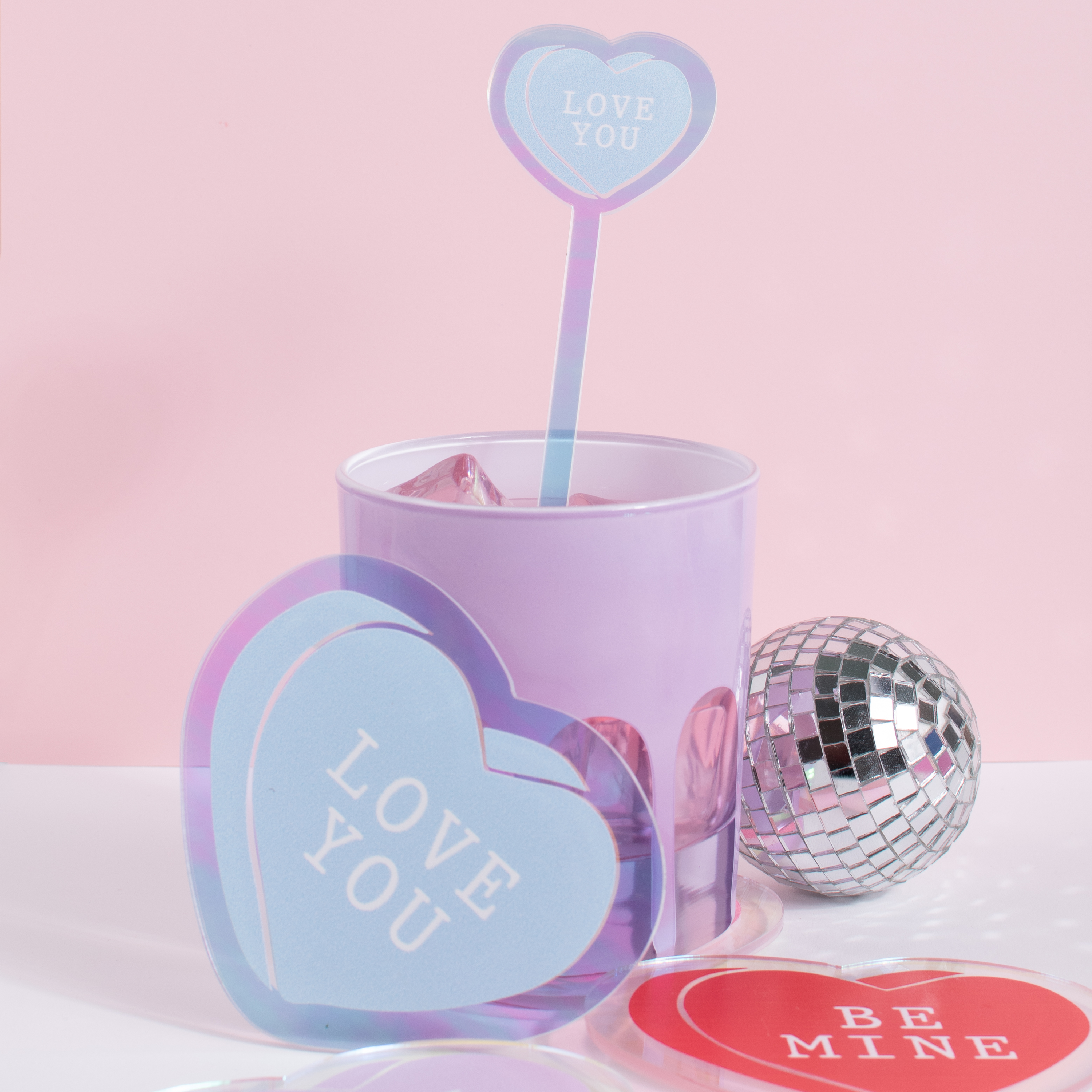 WS - Love You Acrylic Stir Stick