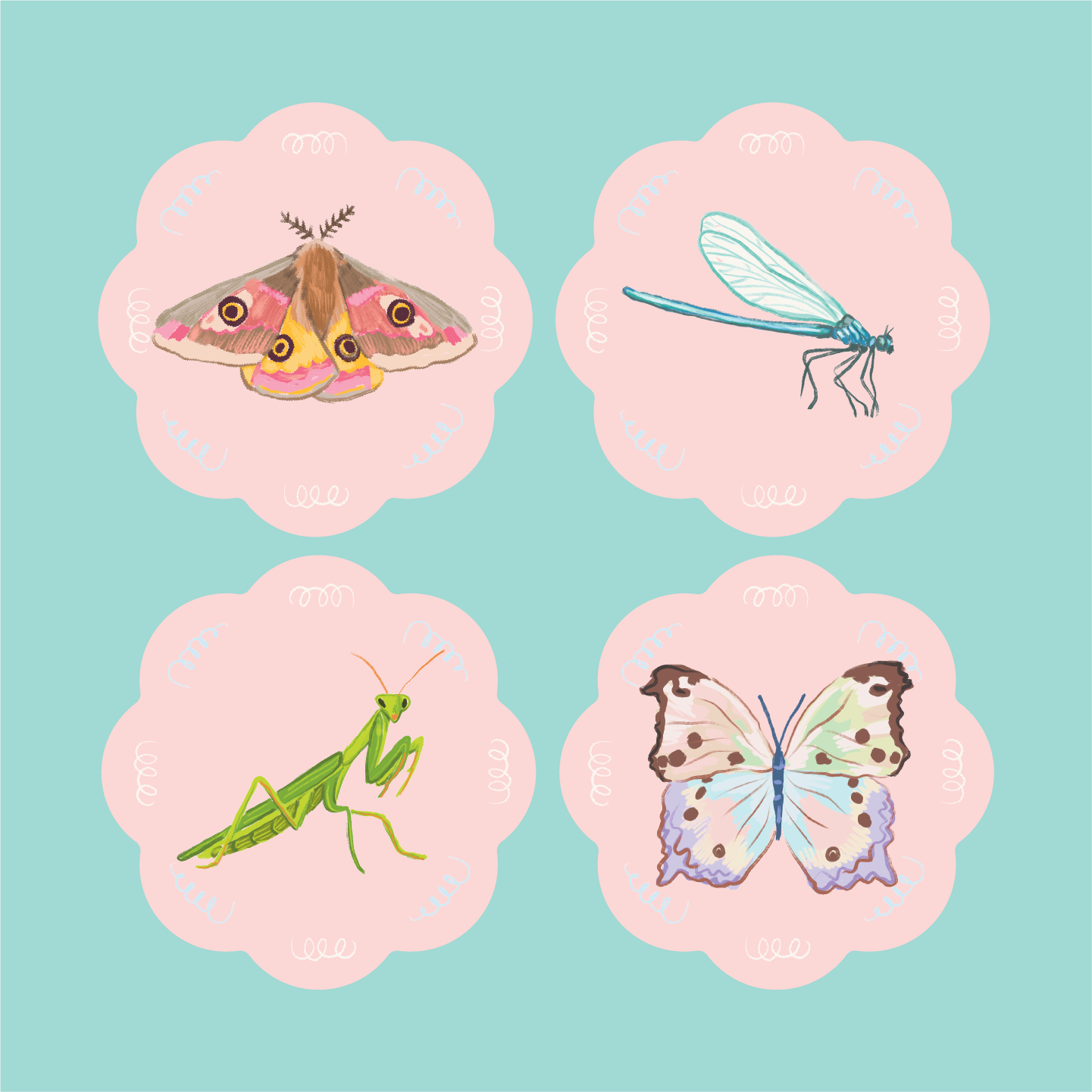 WS - Coaster Sets (min qty of 3 sets) $20 / $40 per set