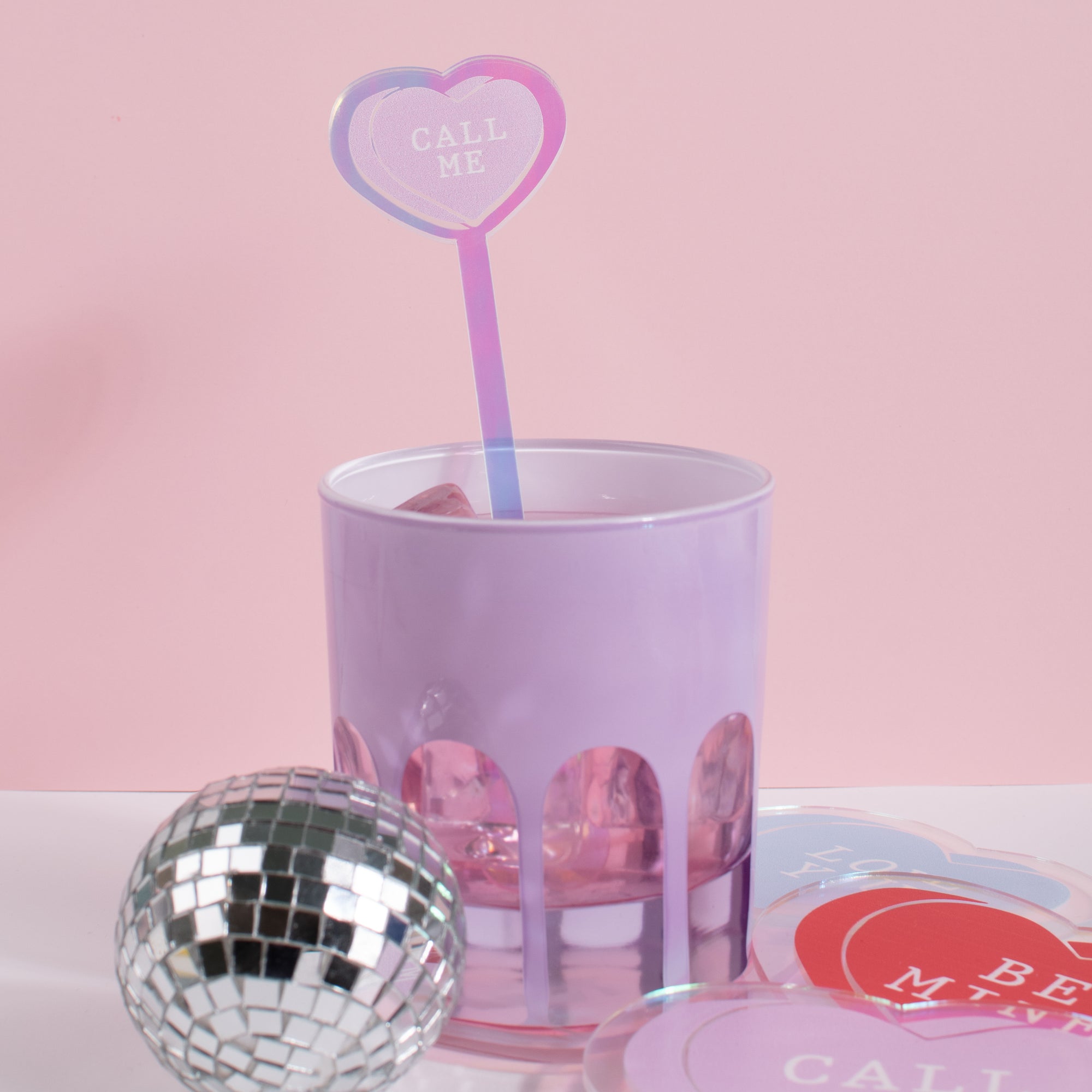 Valentines Acrylic Stir Stick