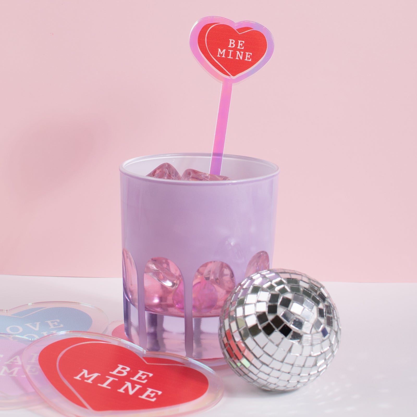 WS - Heart Be Mine Acrylic Stir Stick