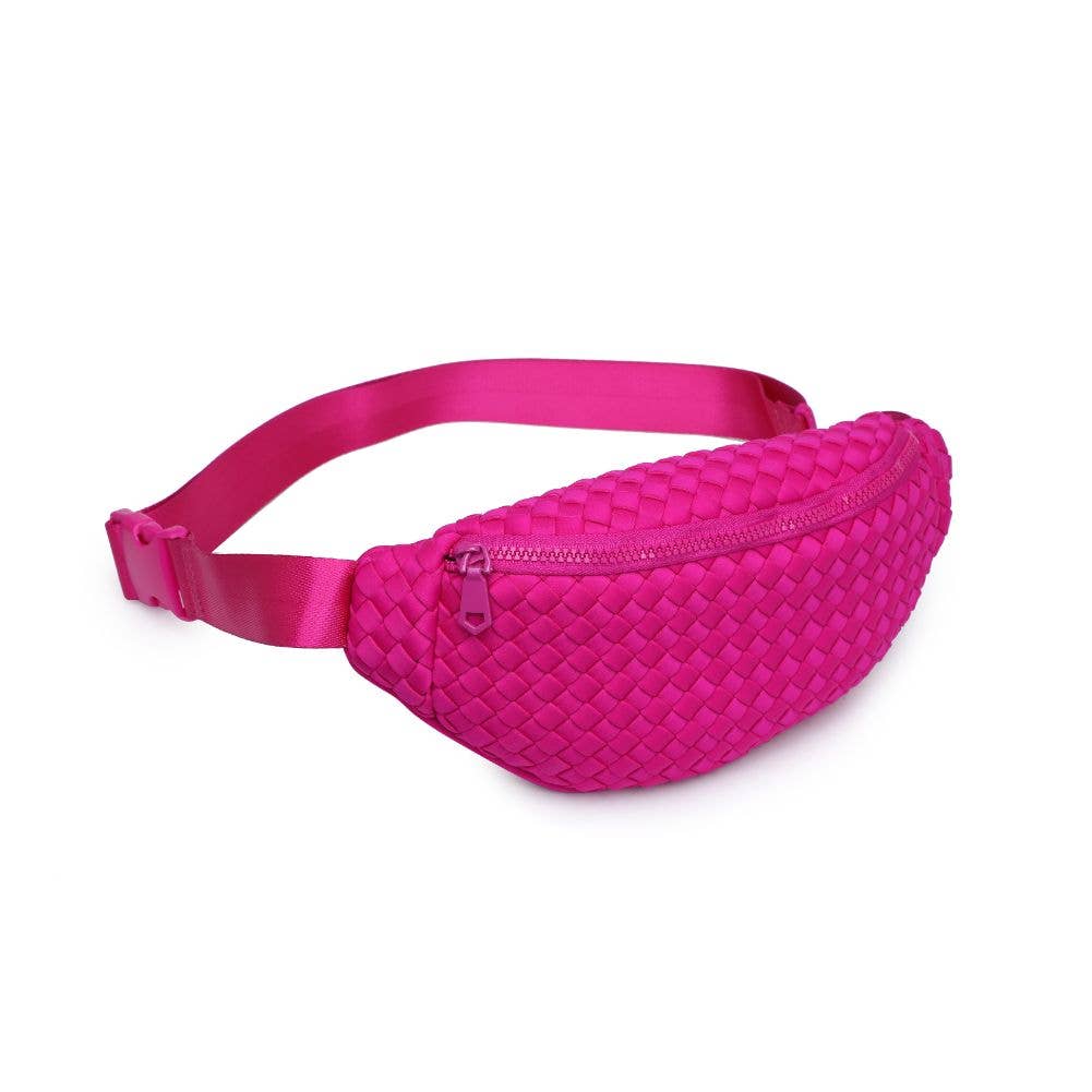 Aim High  Woven Neoprene Belt Bag: Bone