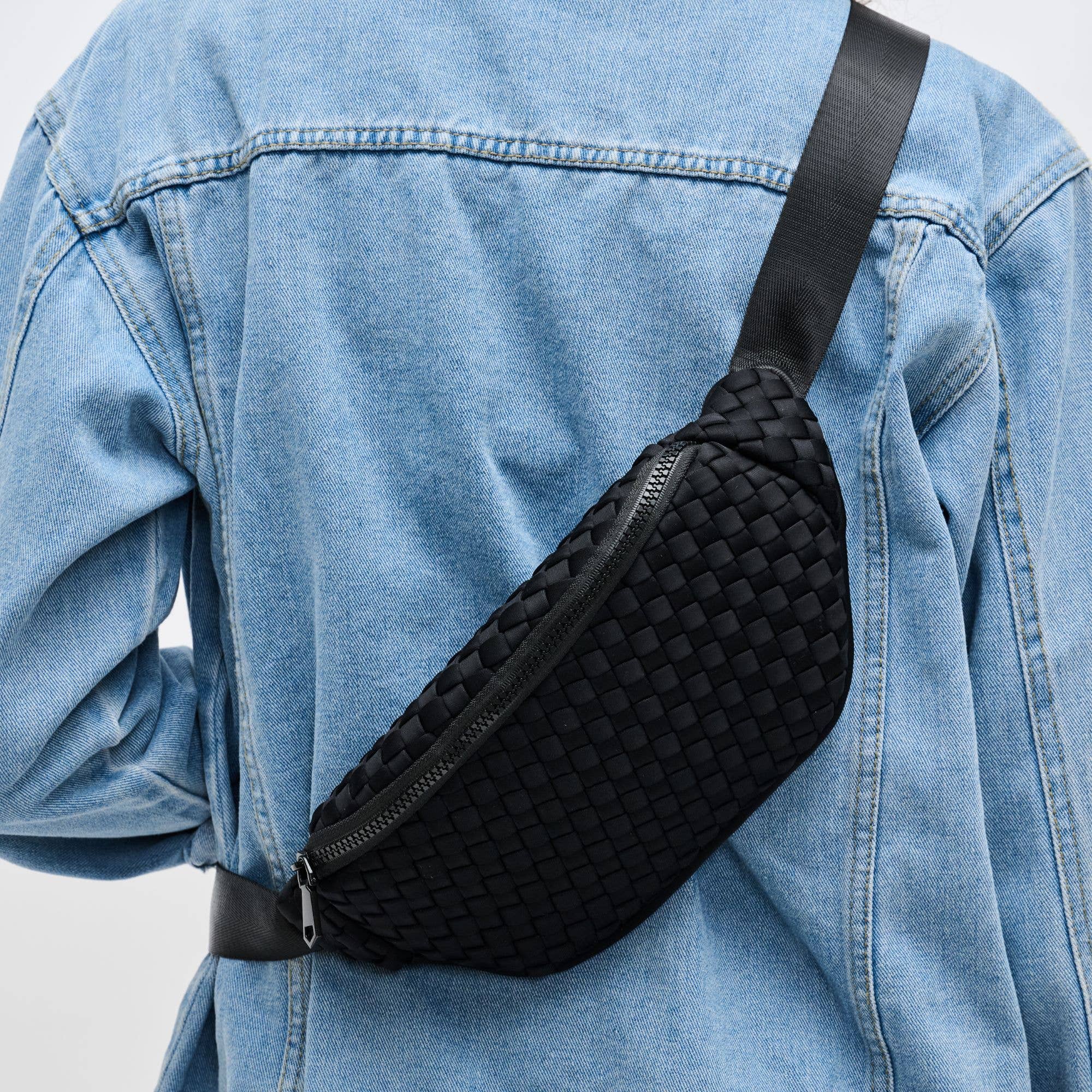 Aim High  Woven Neoprene Belt Bag: Neon Yellow