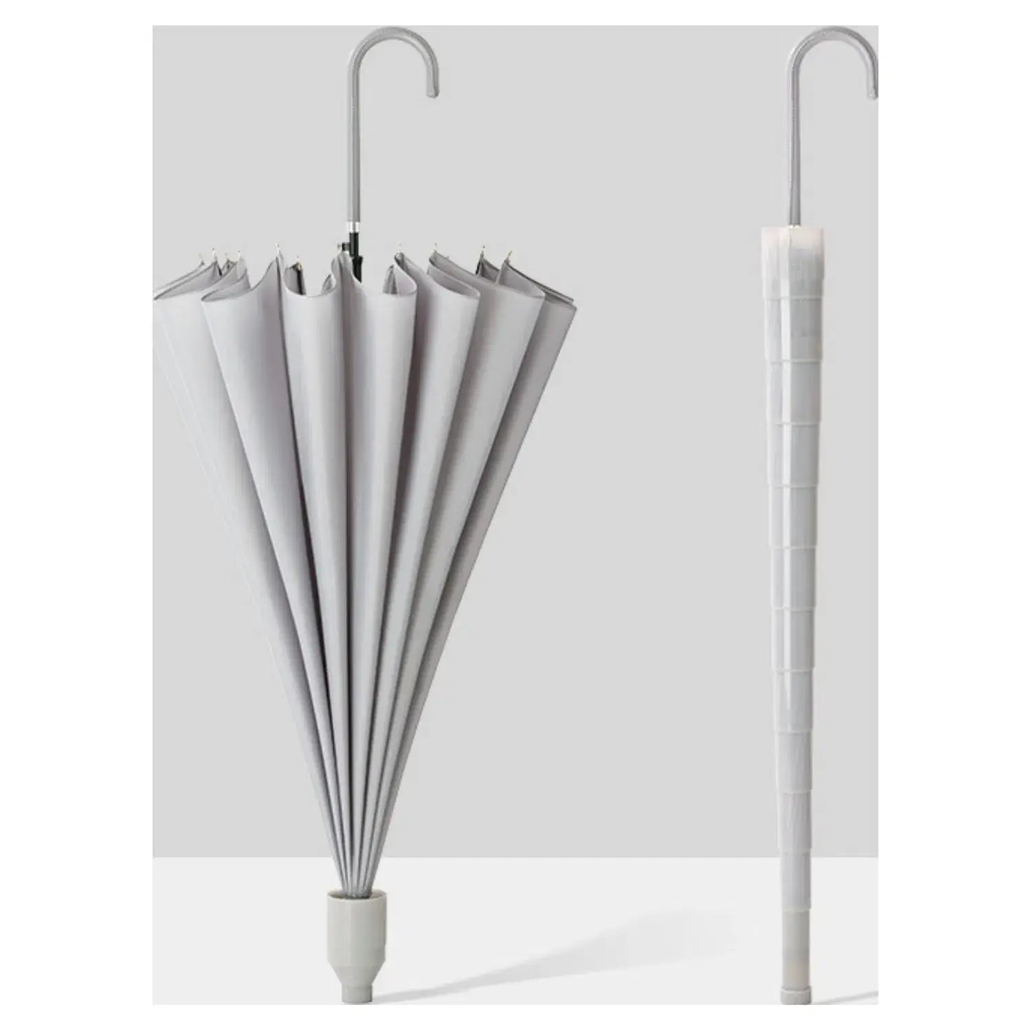 Elegant Long Stick Umbrella with  Extendable Cover: Black