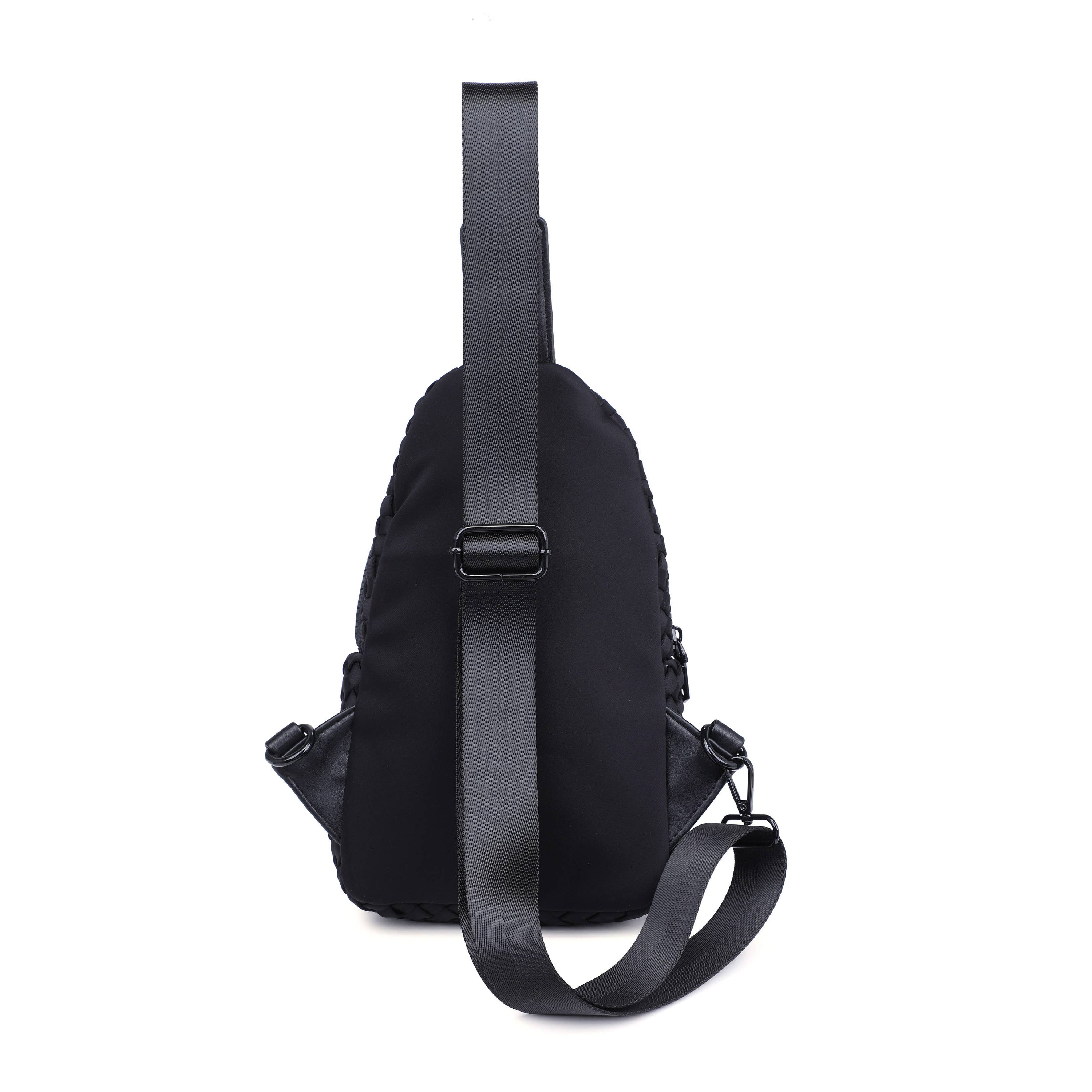 Beyond The Horizon - Woven Neoprene Sling Backpack: Cream
