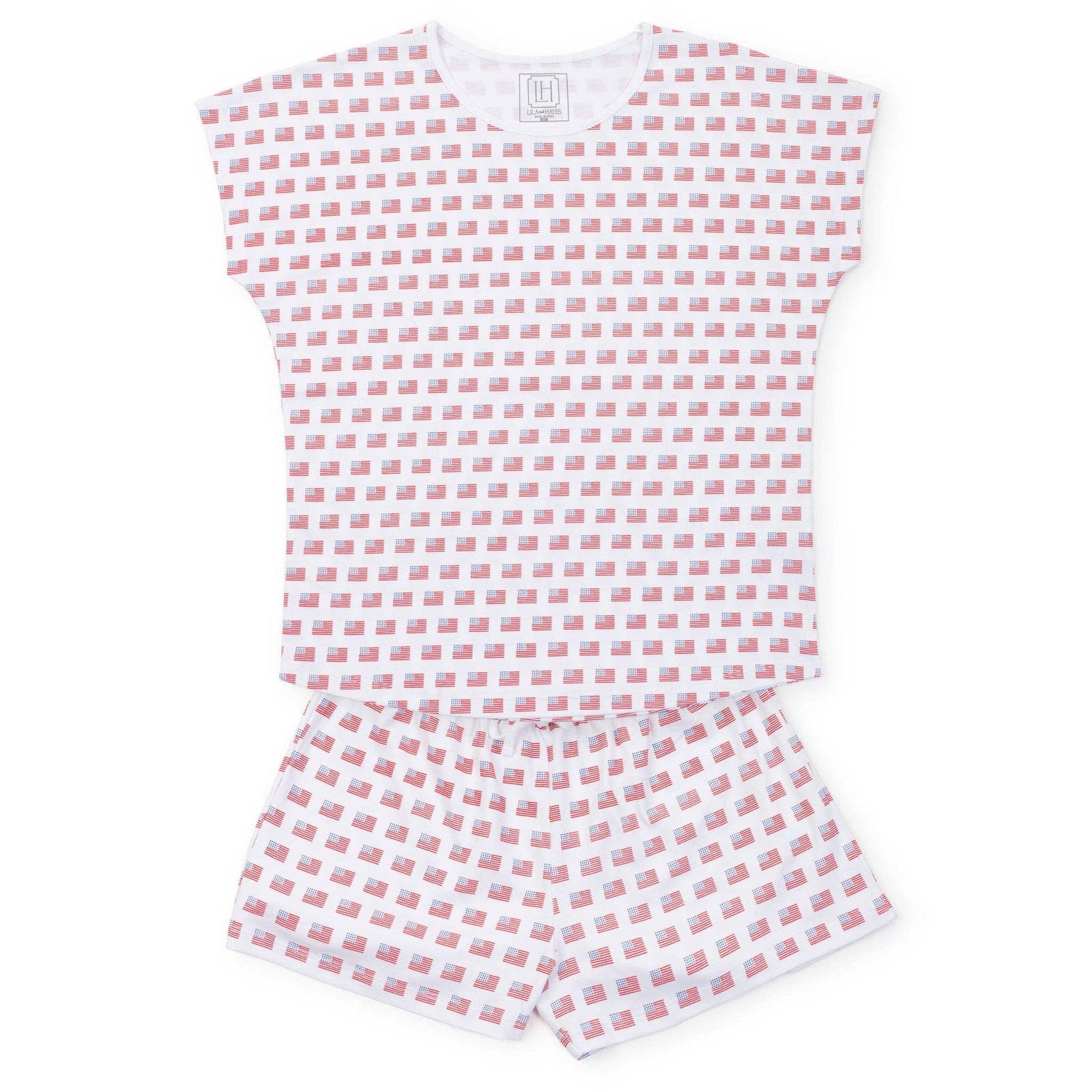 Riley Women's Pajama Short Set - American Flag