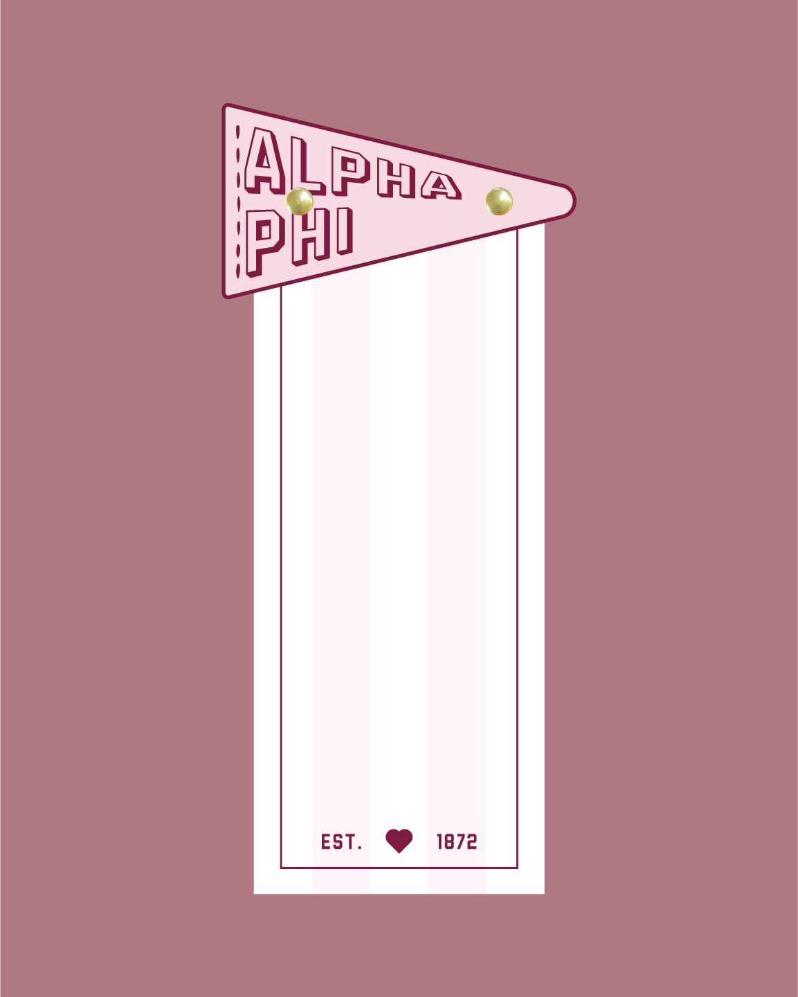 Sorority Pennant Flag Slim Acrylic Notepad
