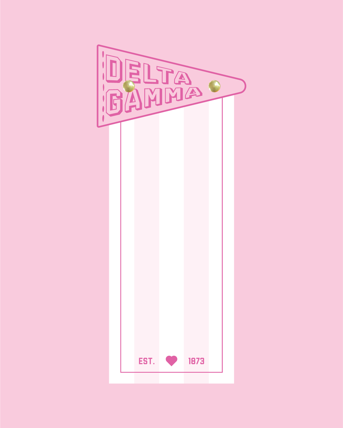 Sorority Pennant Flag Slim Acrylic Notepad