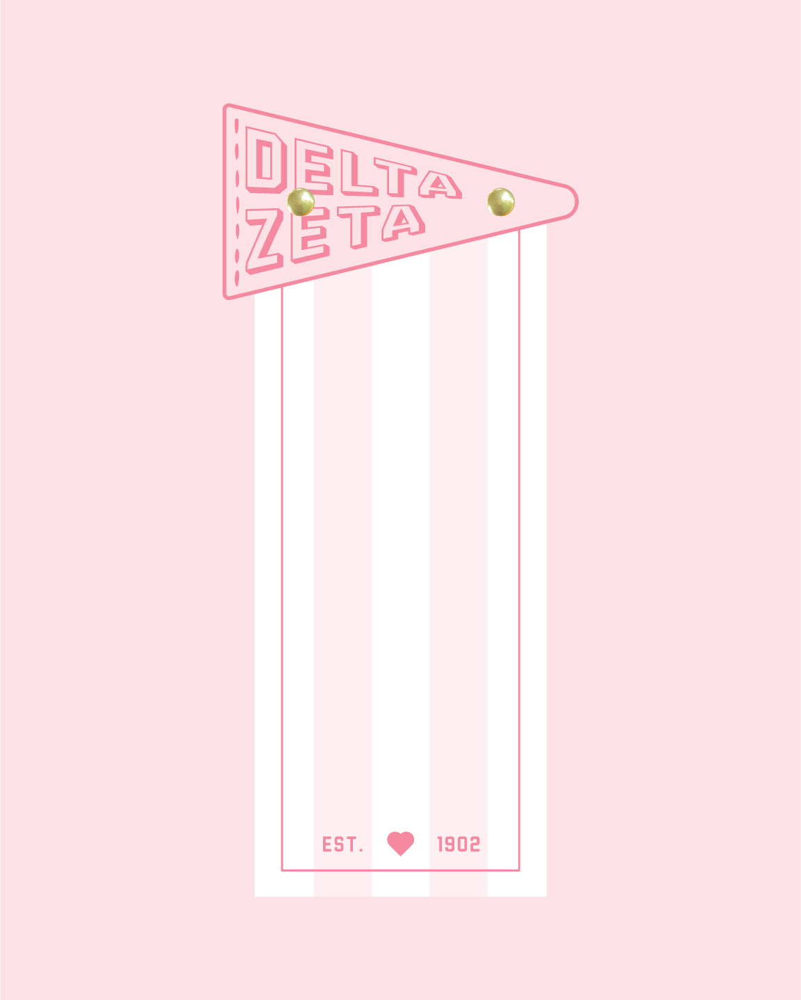 Sorority Pennant Flag Slim Acrylic Notepad