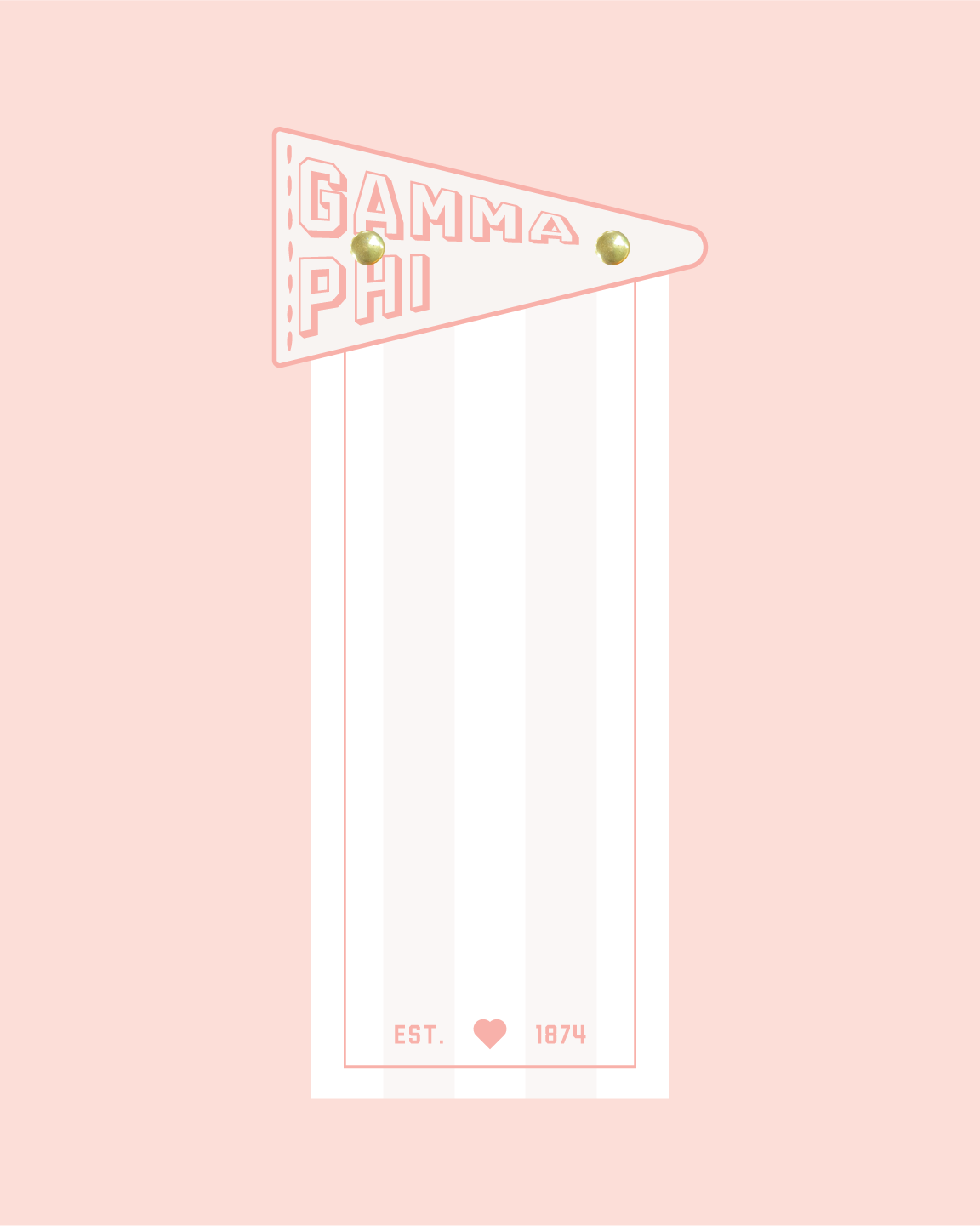 Sorority Pennant Flag Slim Acrylic Notepad