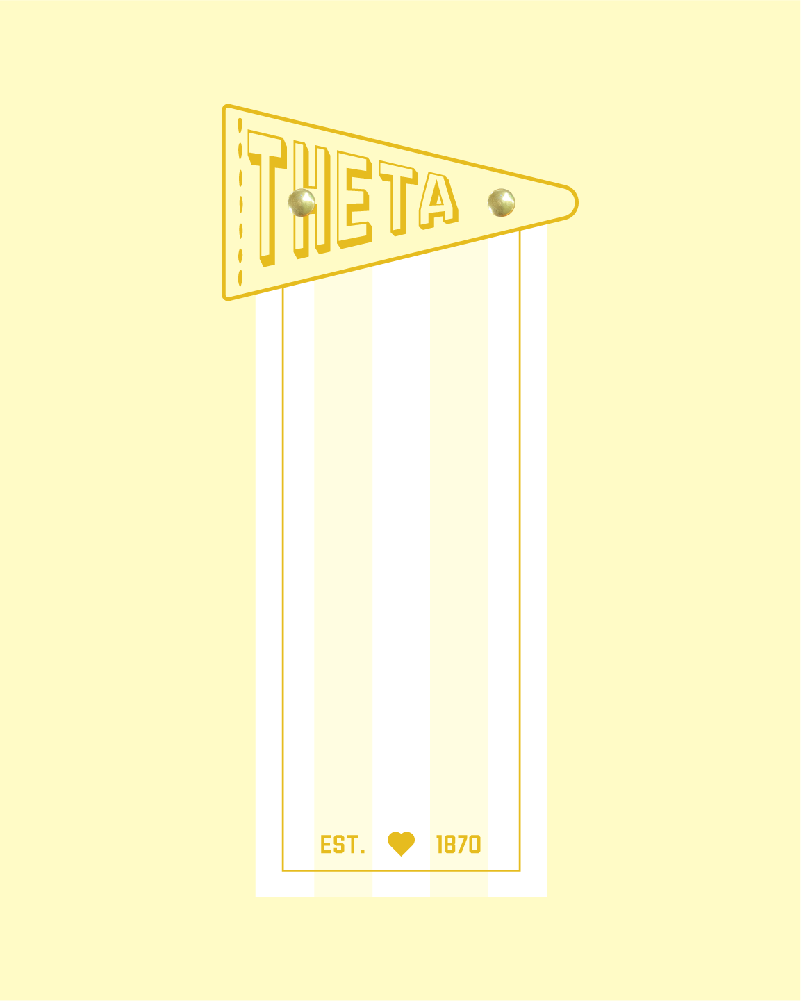 Sorority Pennant Flag Slim Acrylic Notepad