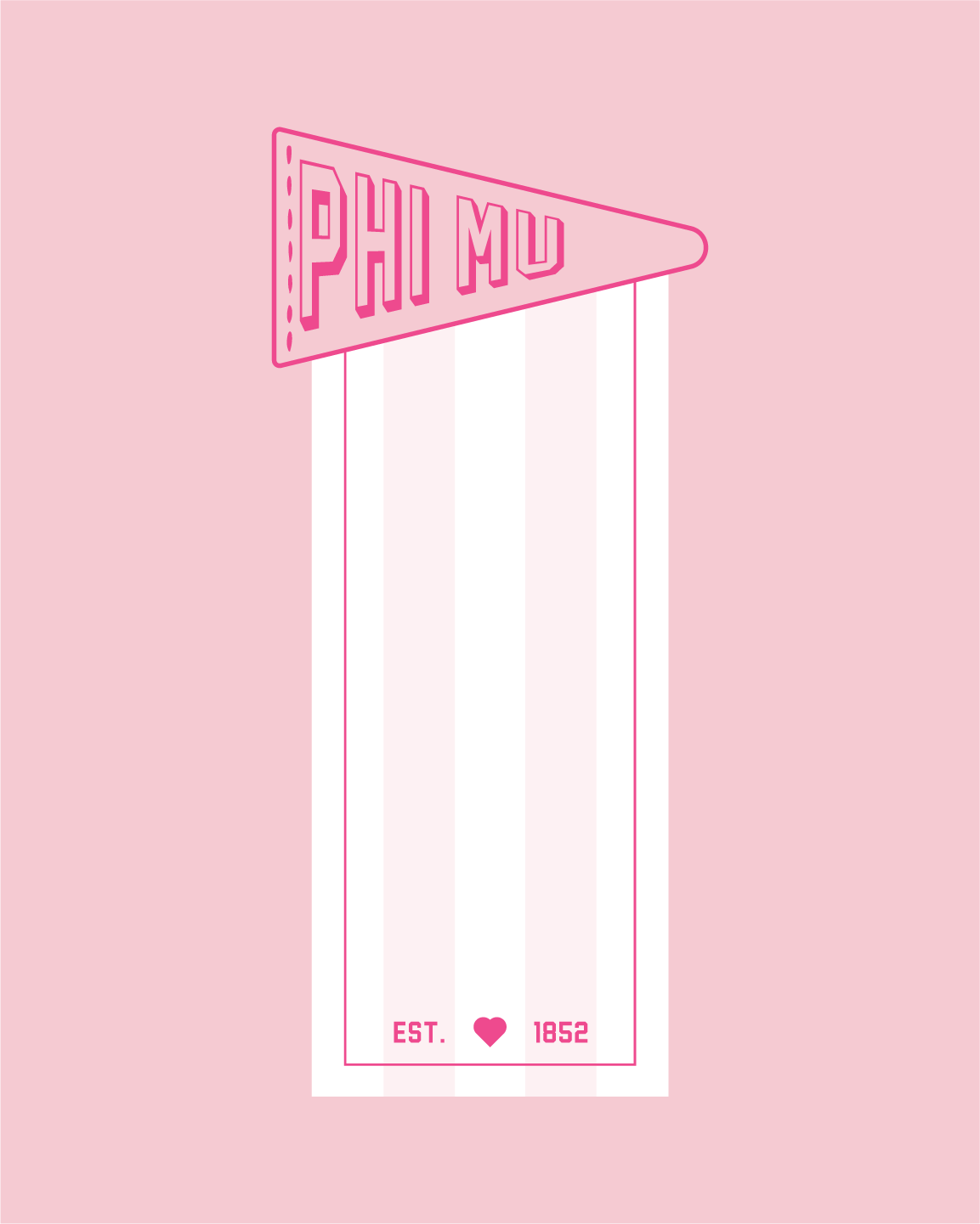 Sorority Pennant Flag Slim Acrylic Notepad