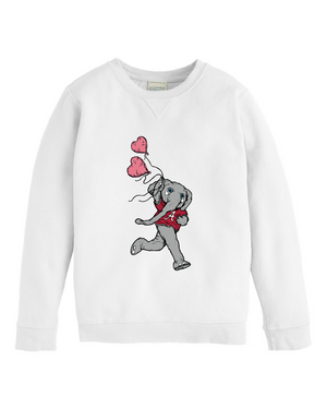 Youth Big Al Heart balloons Crewneck