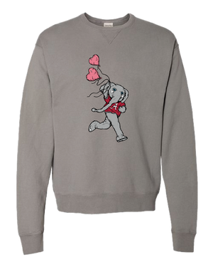 Adult Big Al Heart balloons Crewneck