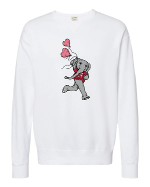 Adult Big Al Heart balloons Crewneck