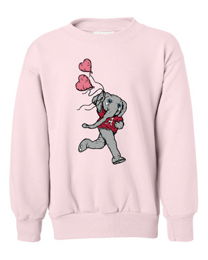 Youth Big Al Heart balloons Crewneck