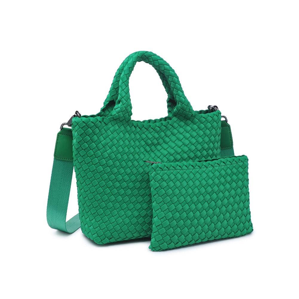 Sky's The Limit - Small Woven Neoprene Crossbody: Nude