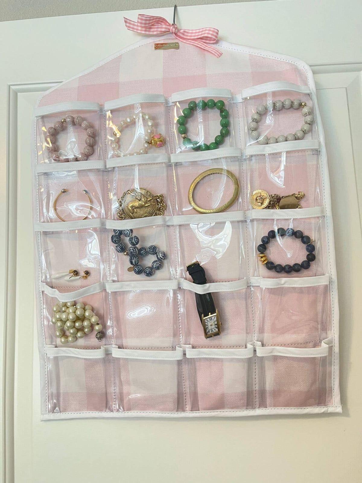 The Mildred Jewelry Caddy - Pretty in Pink Gingham: Red and White Gingham