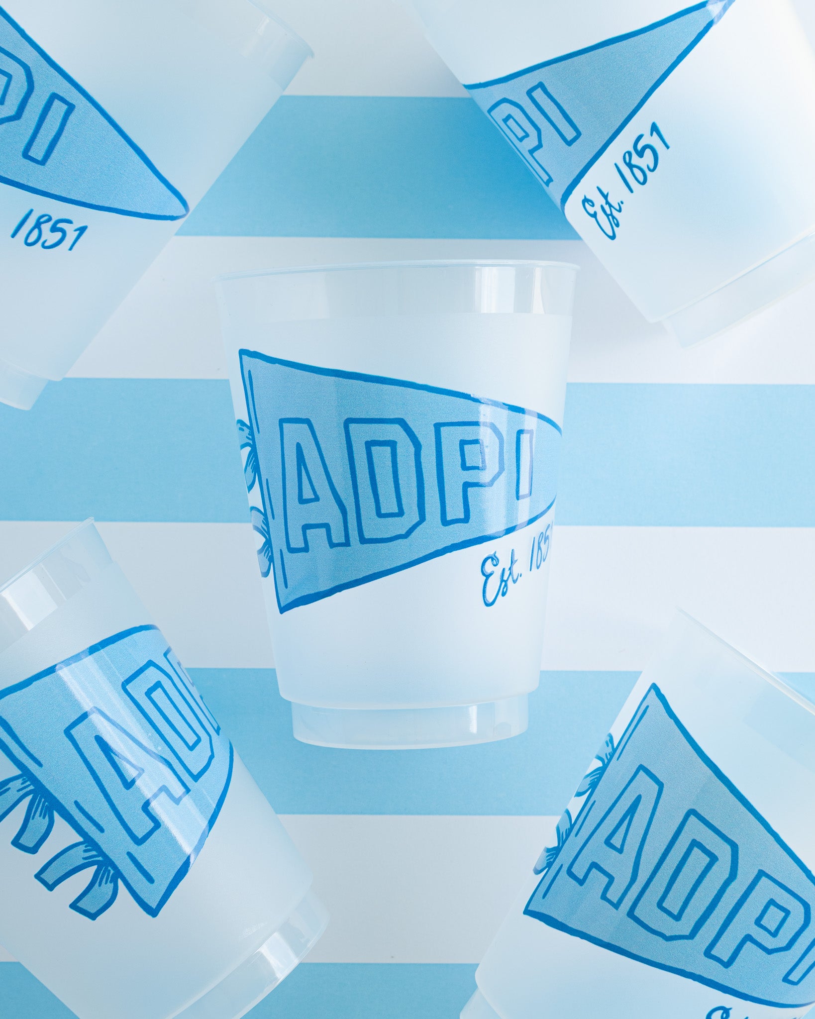 Pennant Flag Frosted individual Cups