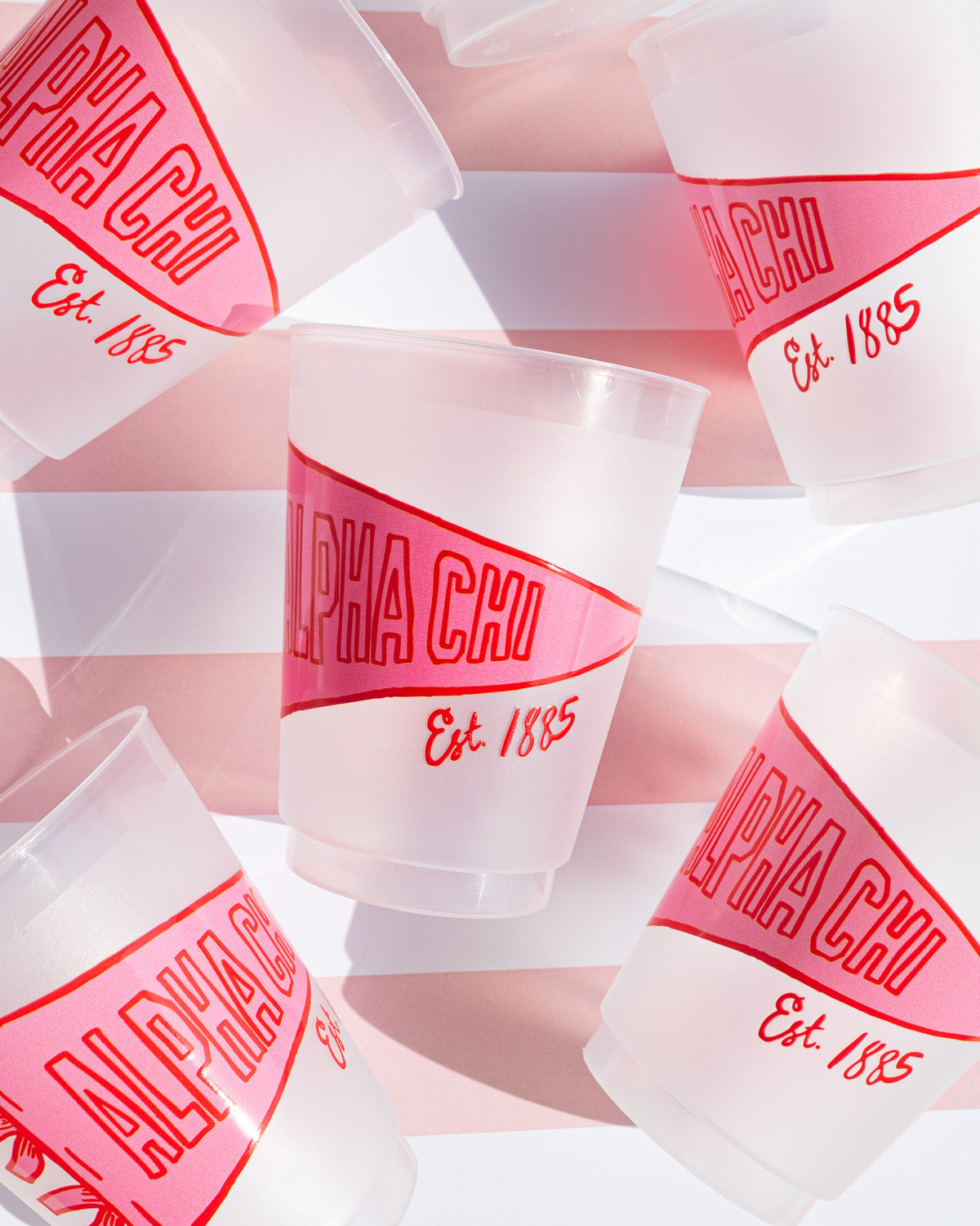 Pennant Flag Frosted individual Cups