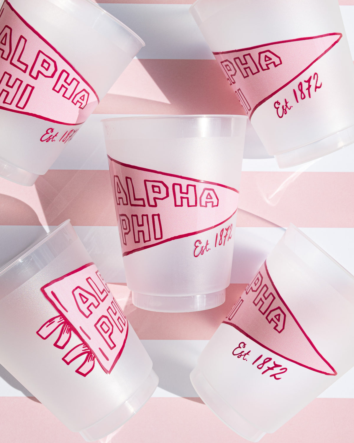 Pennant Flag Frosted individual Cups