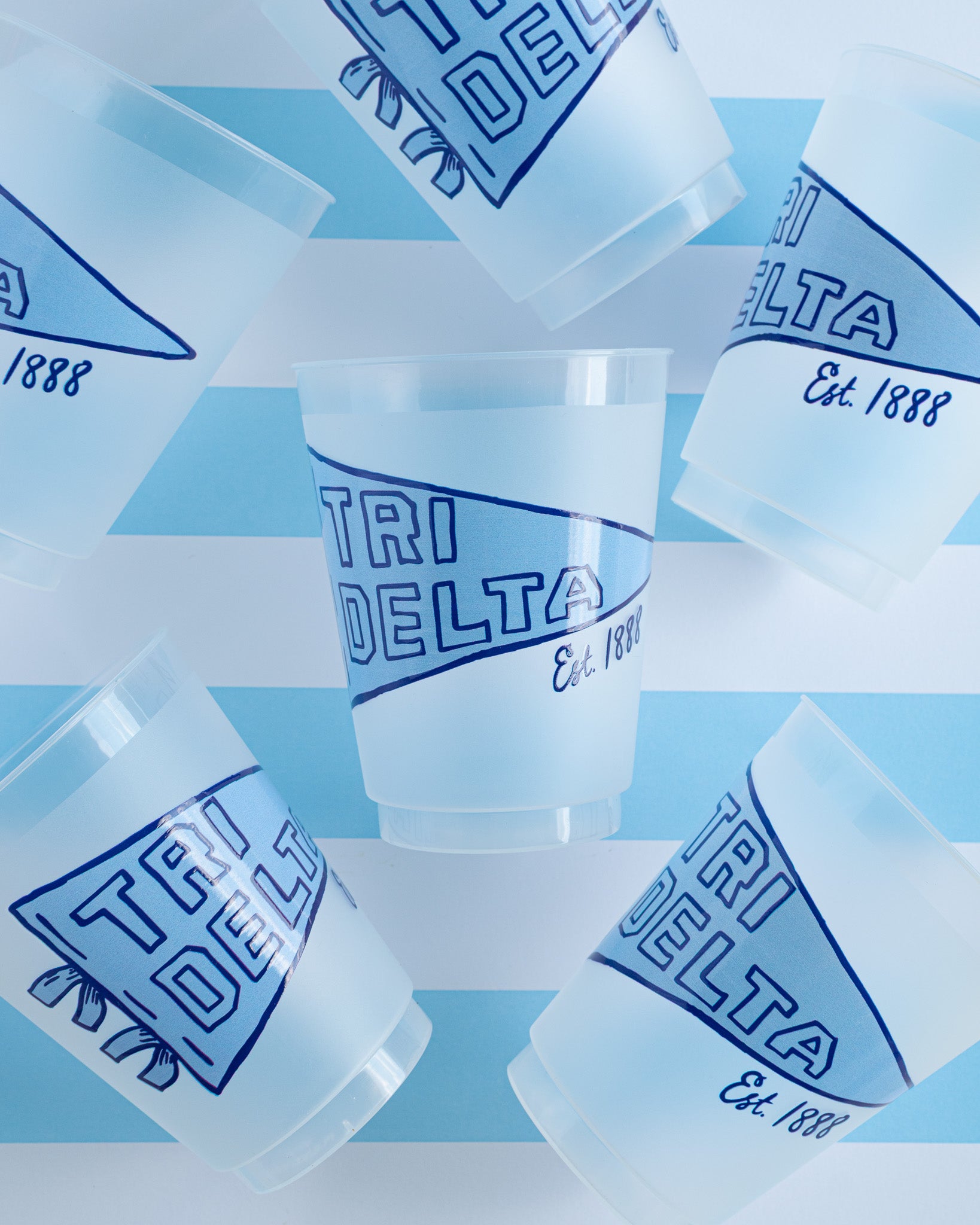 Pennant Flag Frosted individual Cups