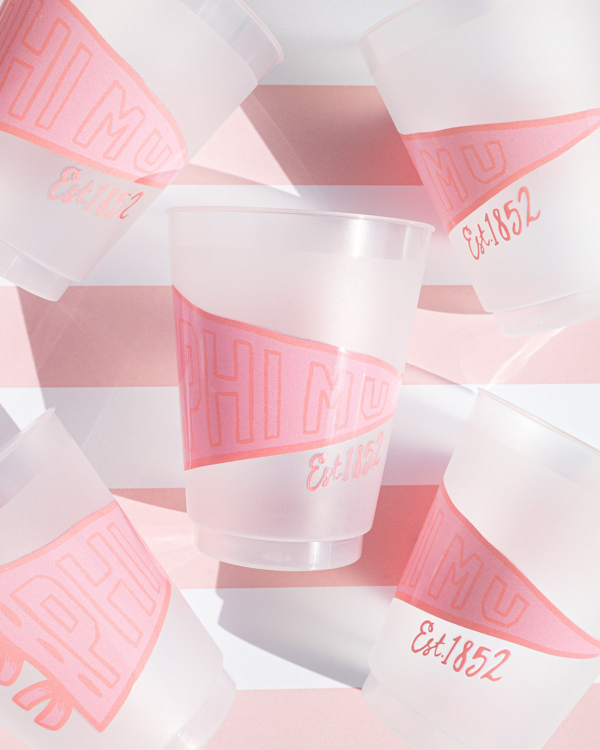 Pennant Flag Frosted individual Cups