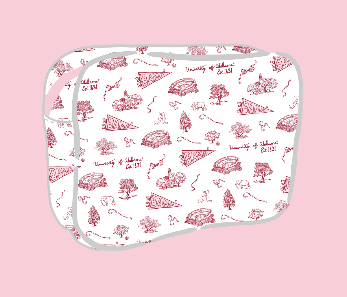 Alabama Toile Cosmetic bag